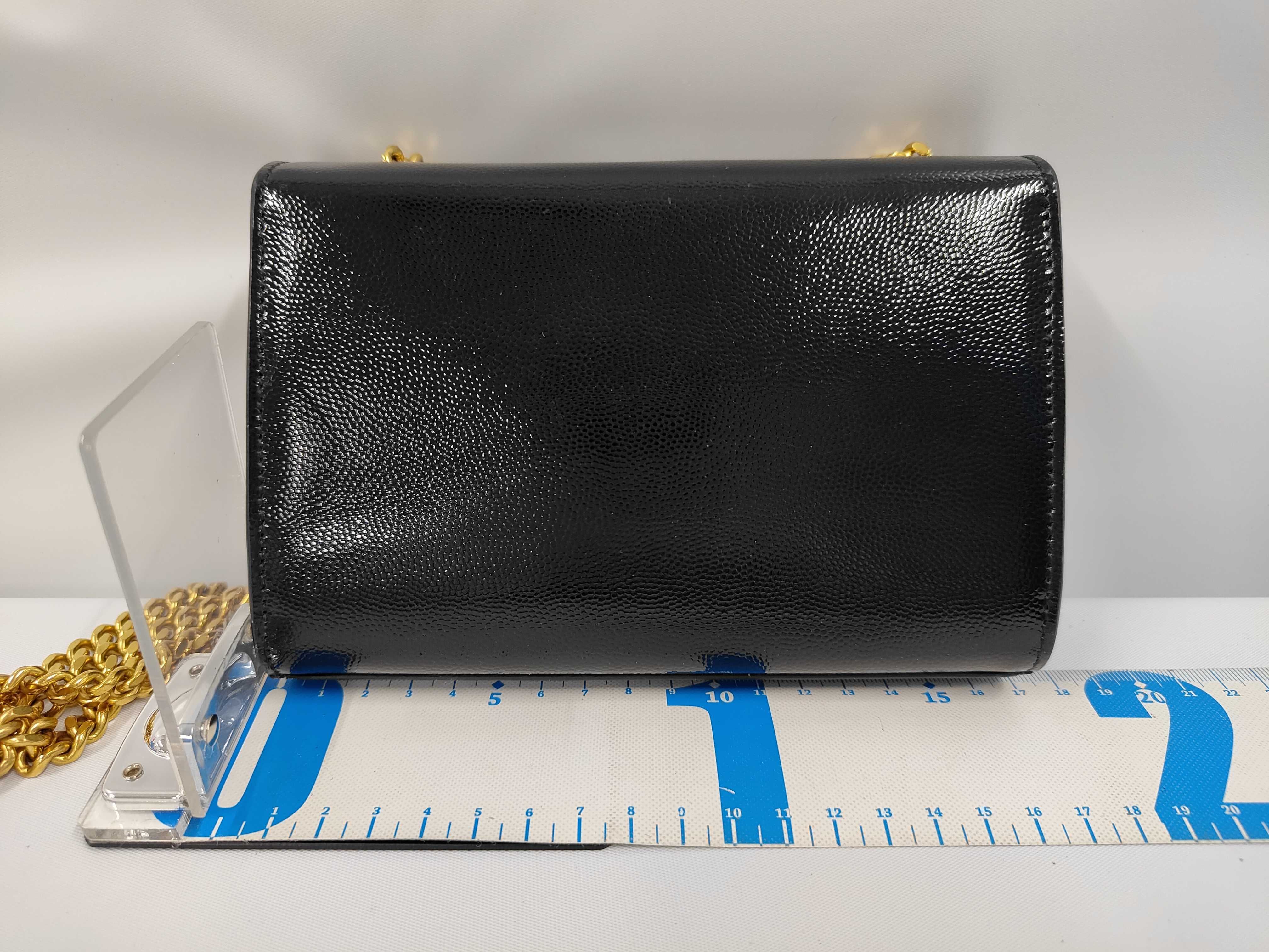 Kate Small Grain de Poudre Patent Leather Shoulder Bag — view 2
