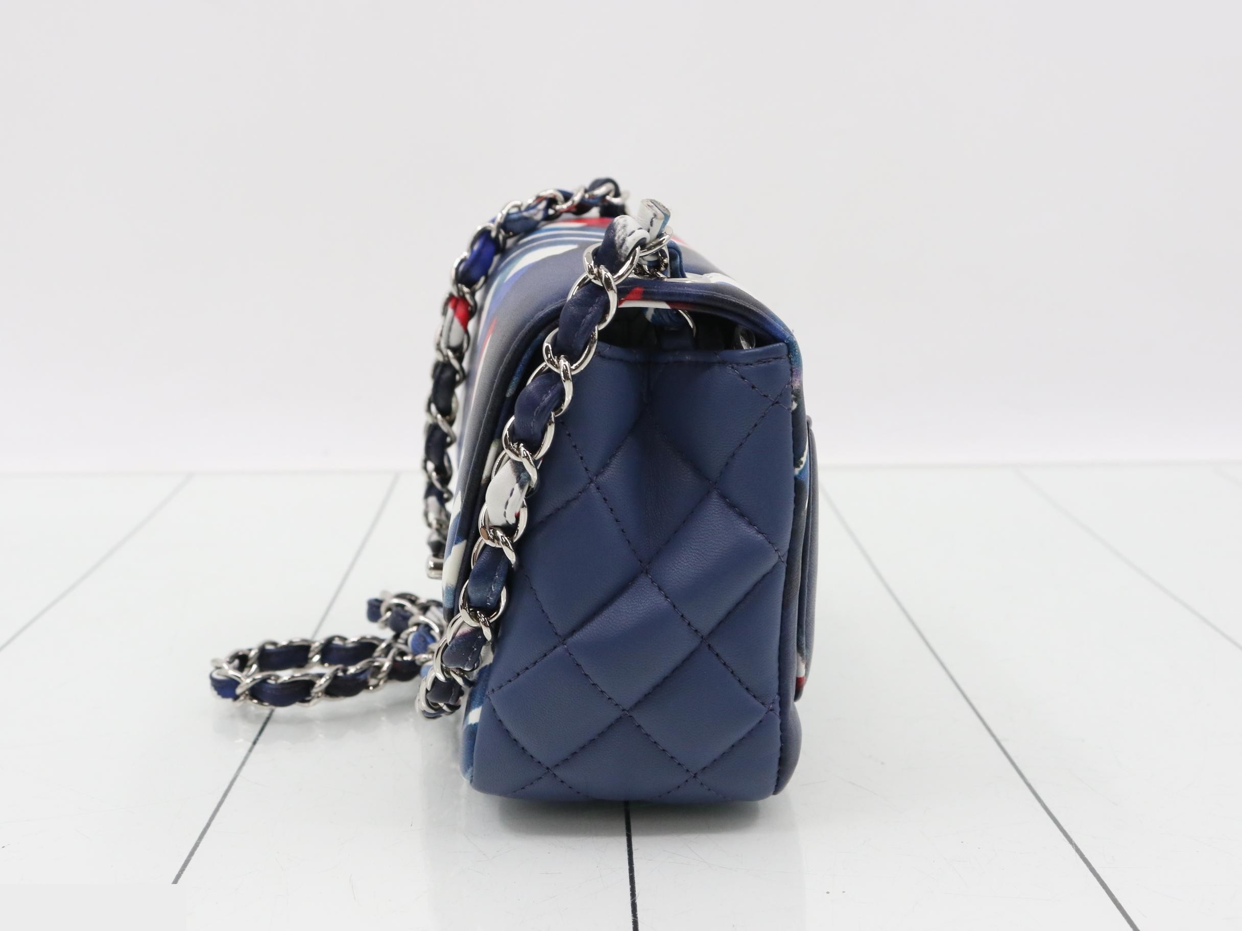 Marine Square Mini Matelassé Shoulder Bag — view 3