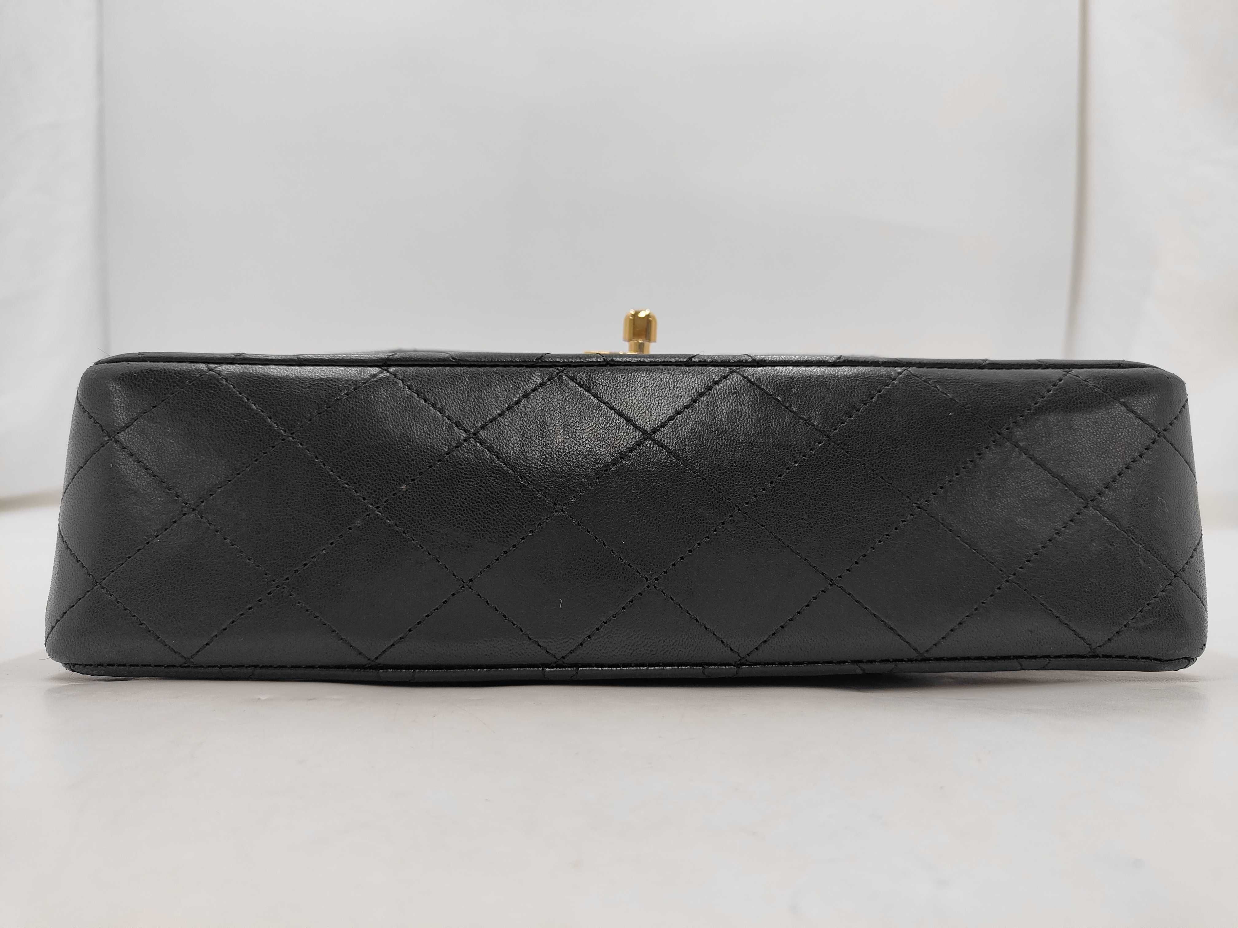 Matelassé Double Flap 25 Lambskin Leather Bag with Gold Hardware, Black, Series 1, Chain Strap [Stamp Included] Shoulder Bag — view 3