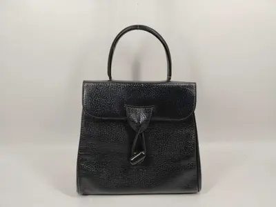 Vintage Anagram Leather Handbag, Black