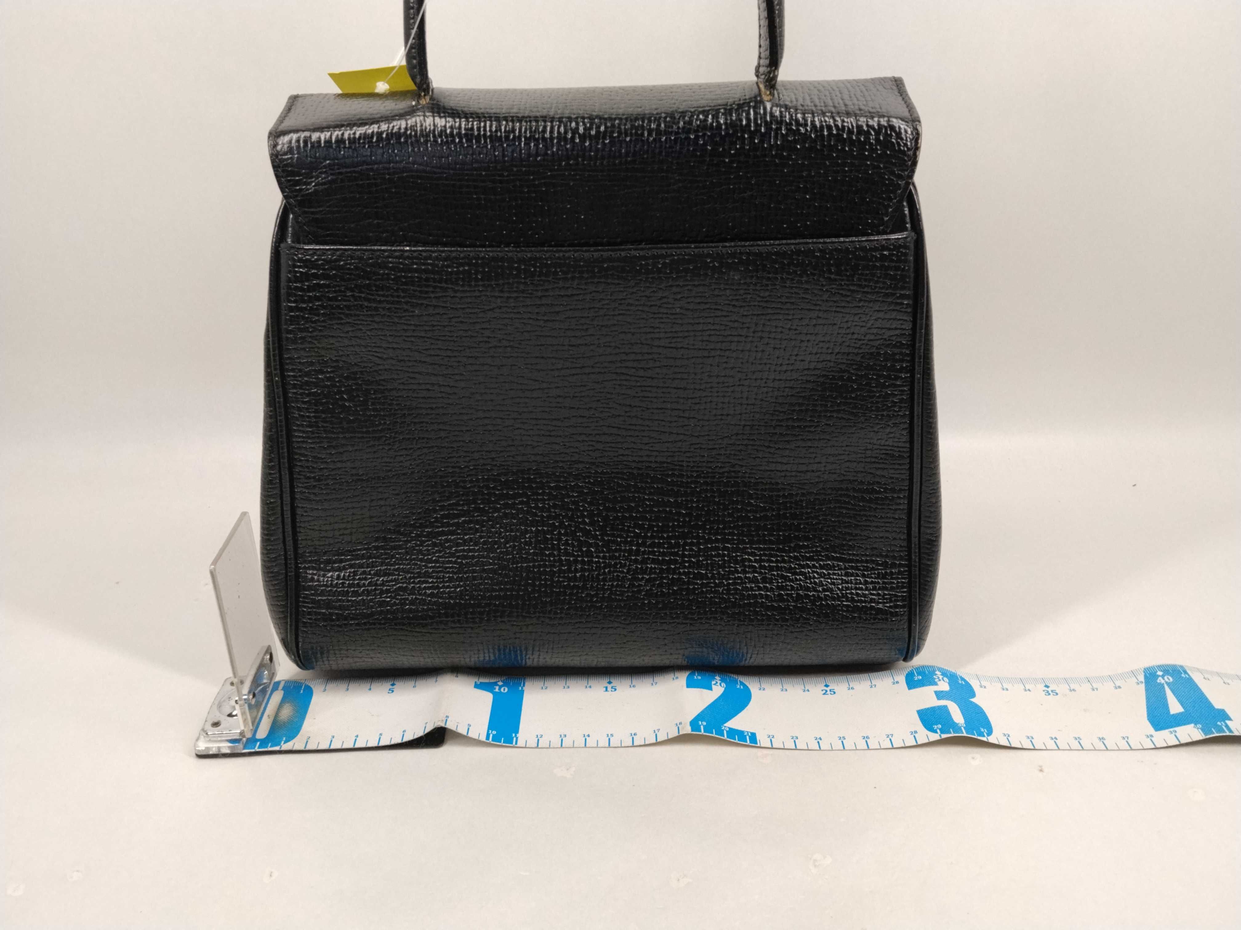 Vintage Anagram Leather Handbag, Black — view 2