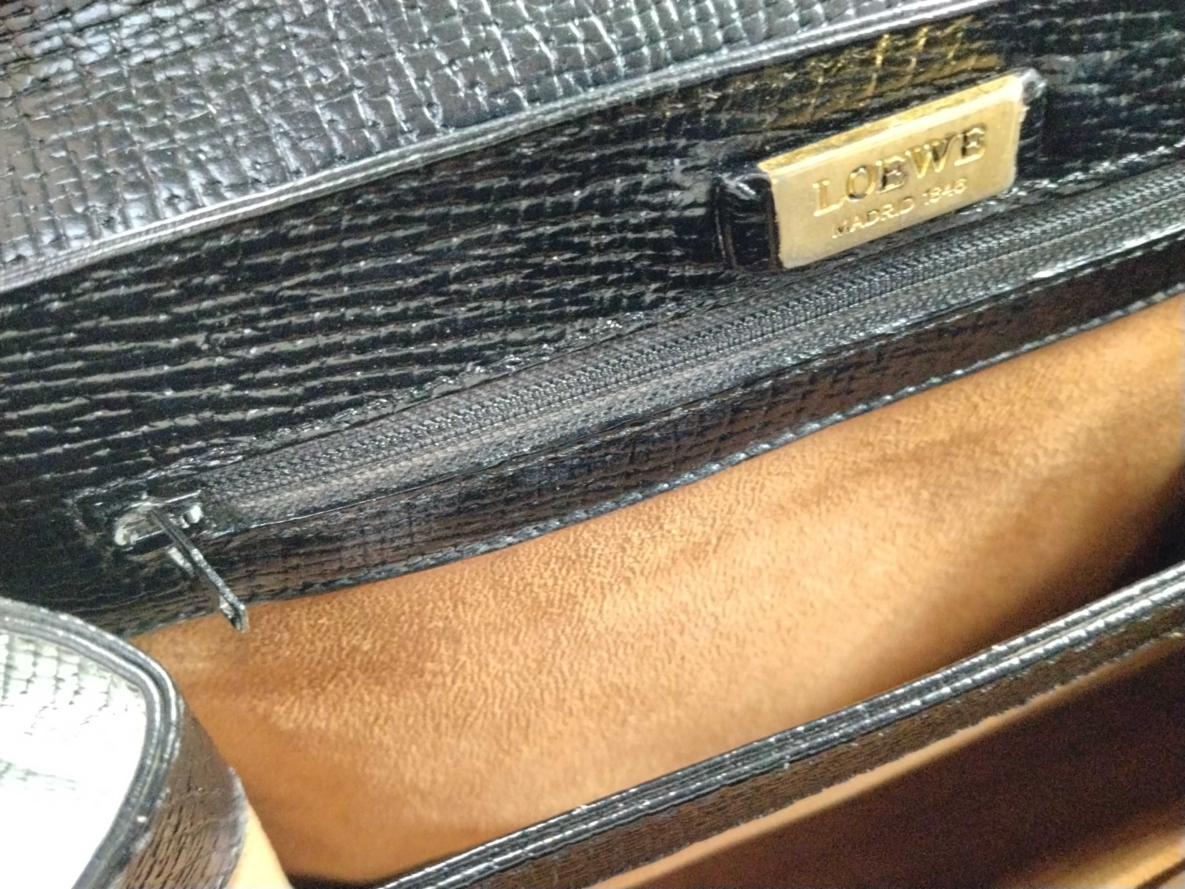 Vintage Anagram Leather Handbag, Black — view 14