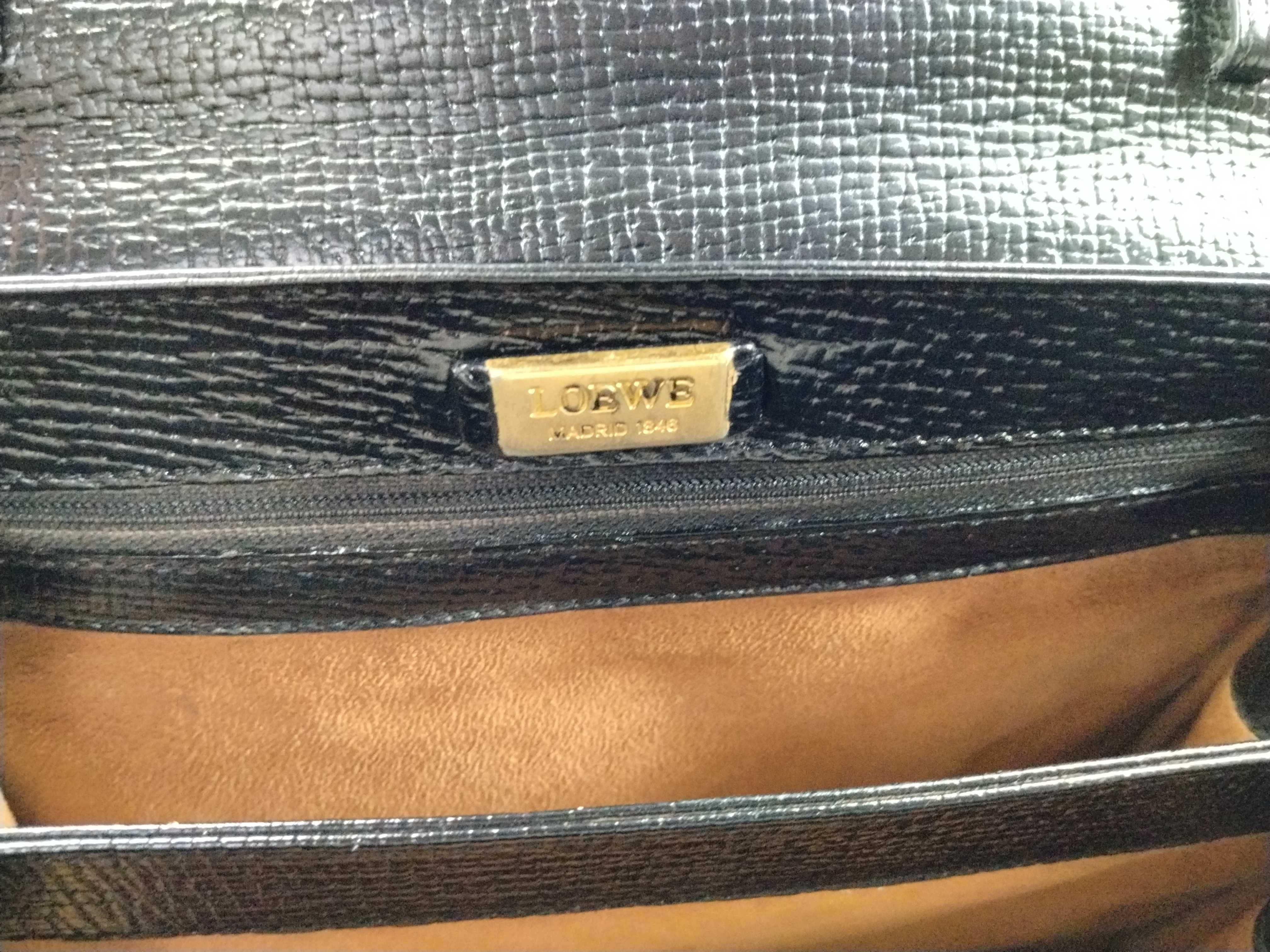 Vintage Anagram Leather Handbag, Black — view 15
