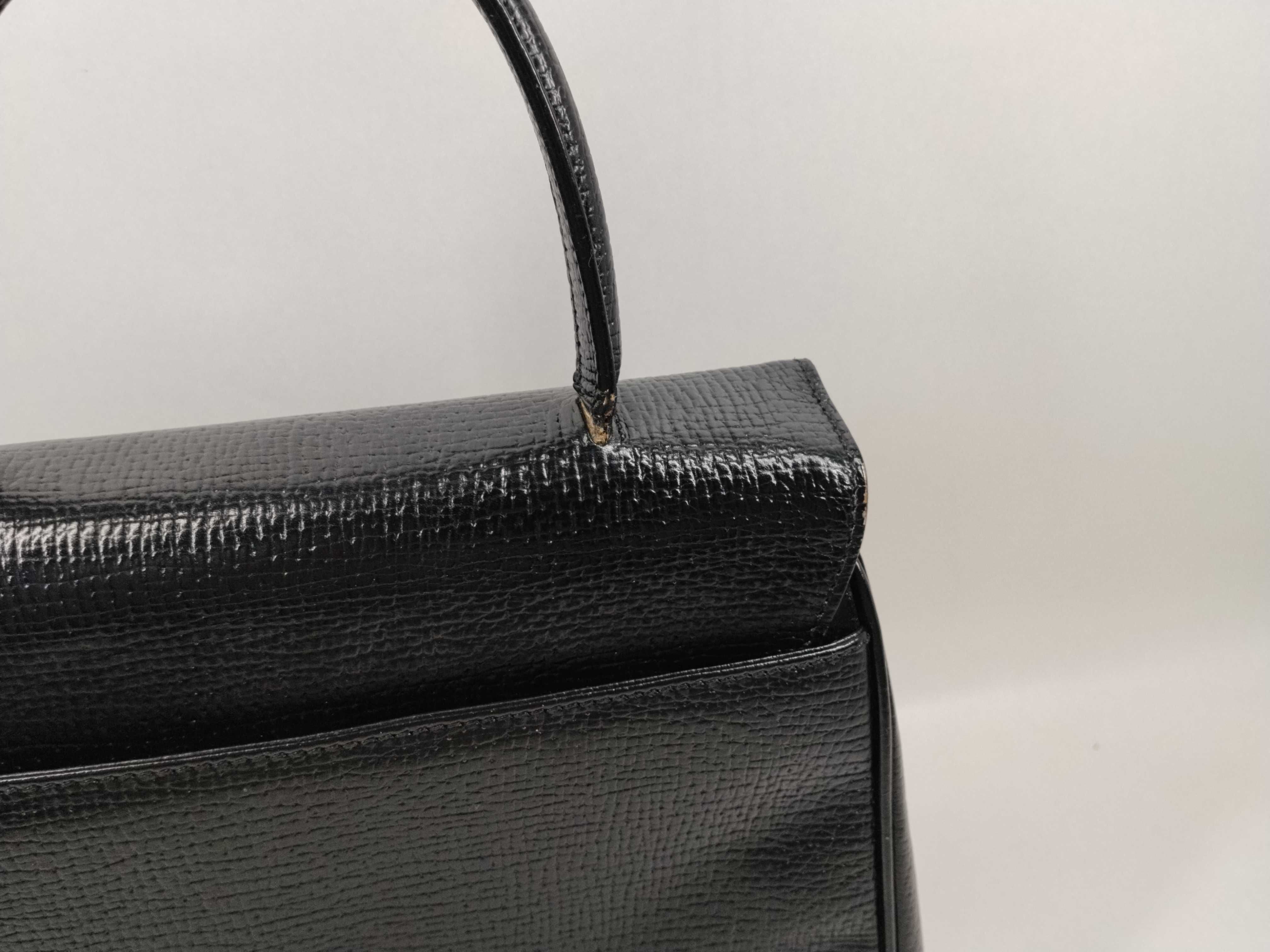 Vintage Anagram Leather Handbag, Black — view 3