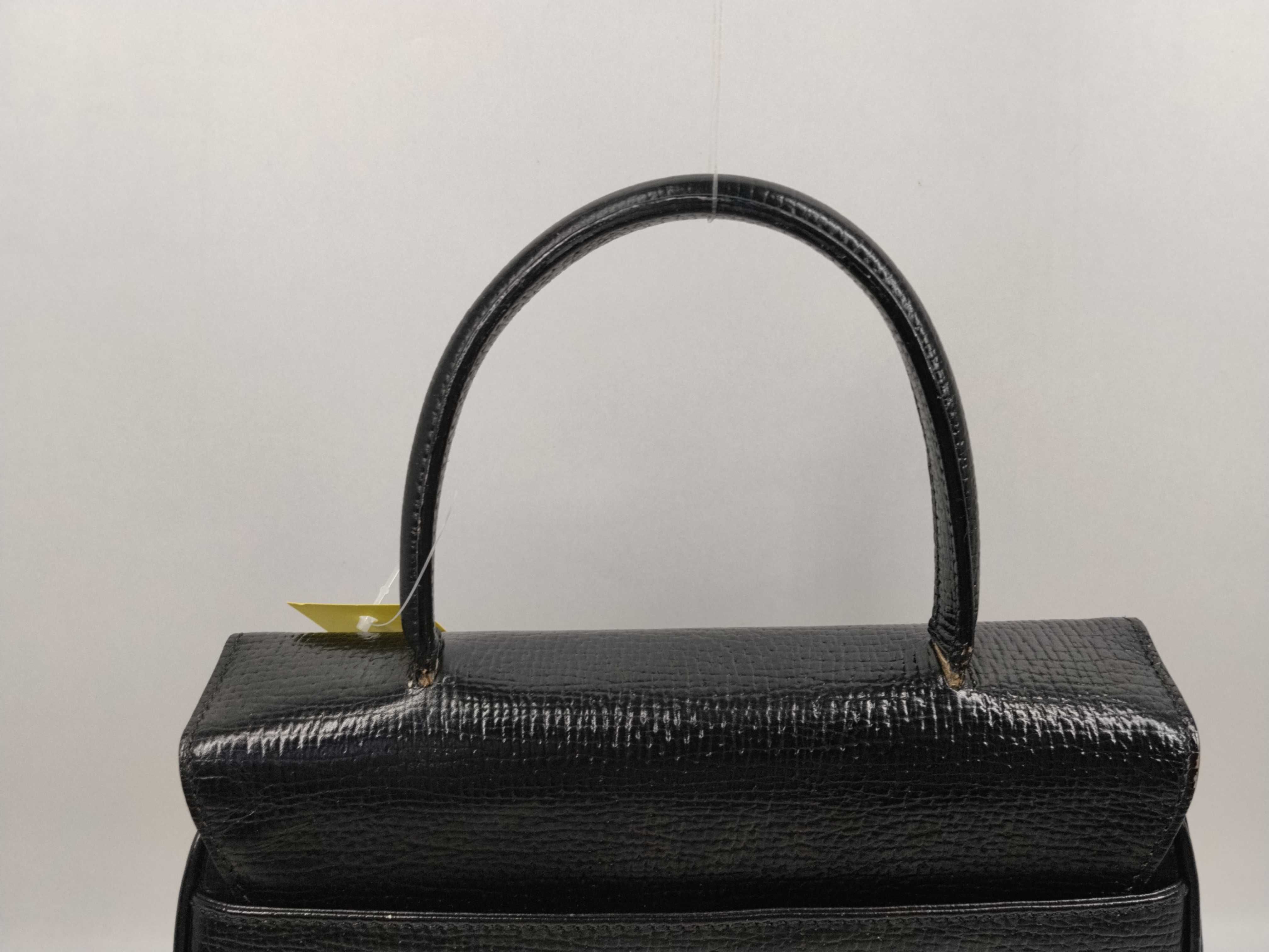 Vintage Anagram Leather Handbag, Black — view 4