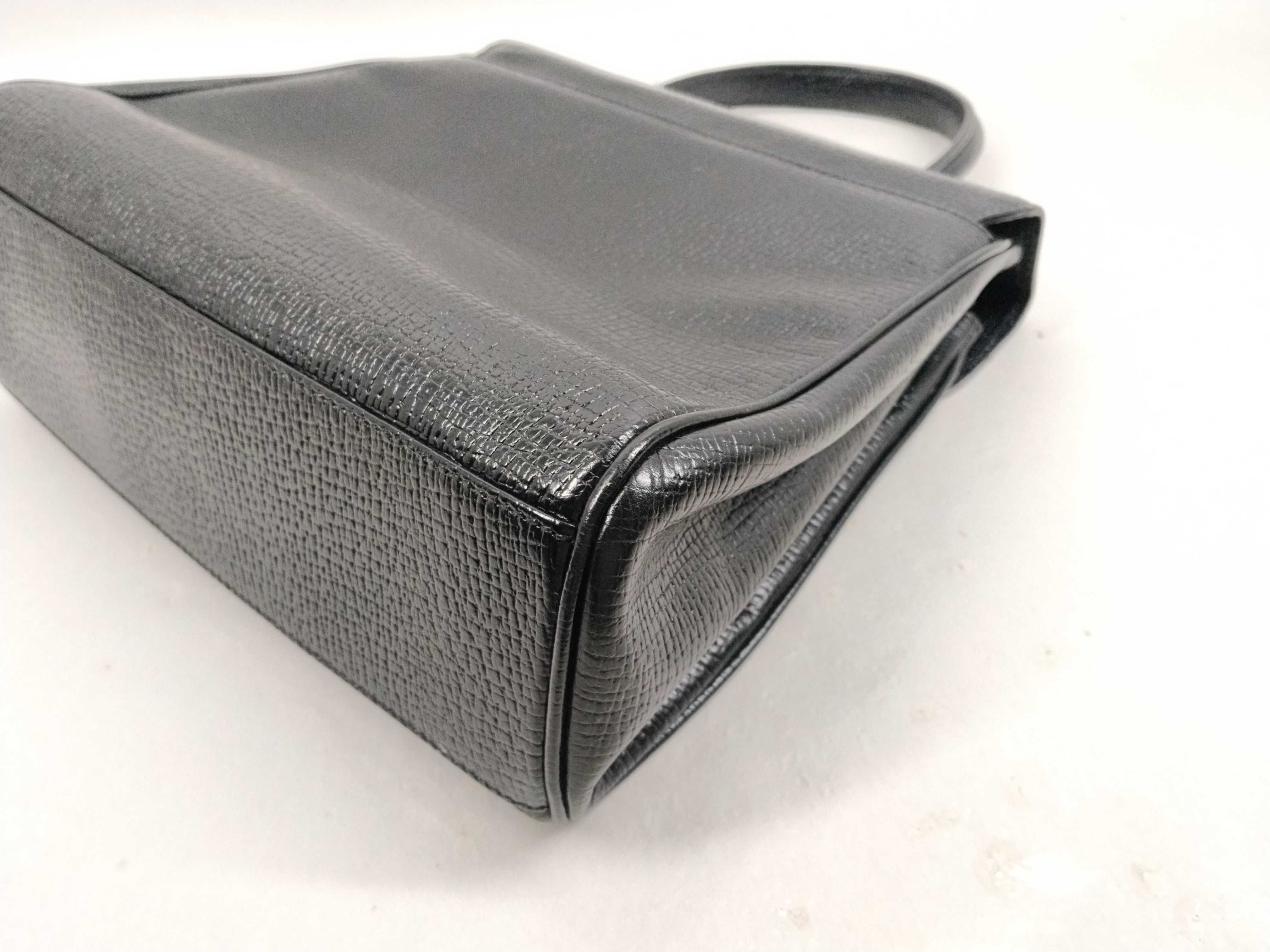 Vintage Anagram Leather Handbag, Black — view 6