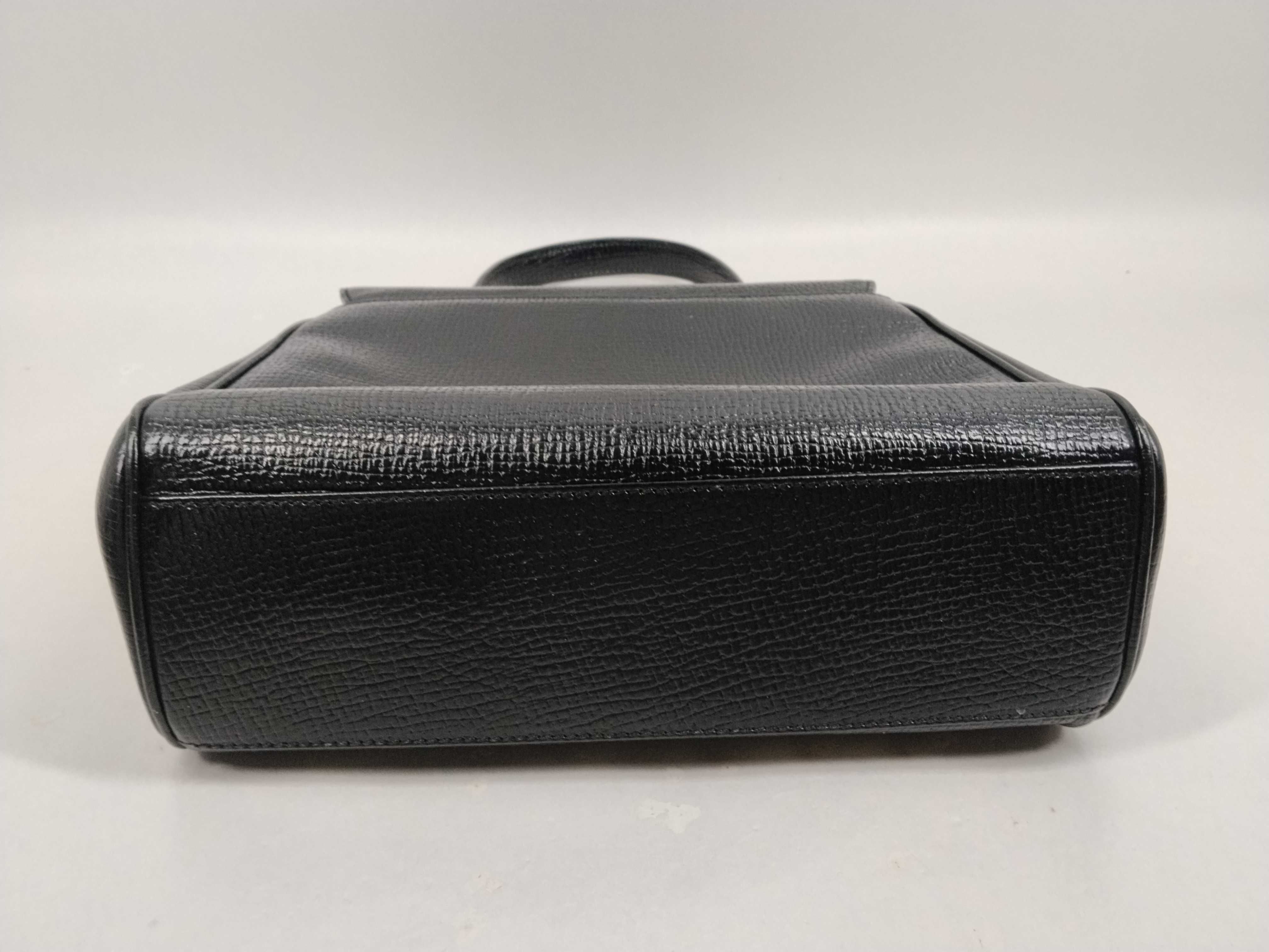 Vintage Anagram Leather Handbag, Black — view 7
