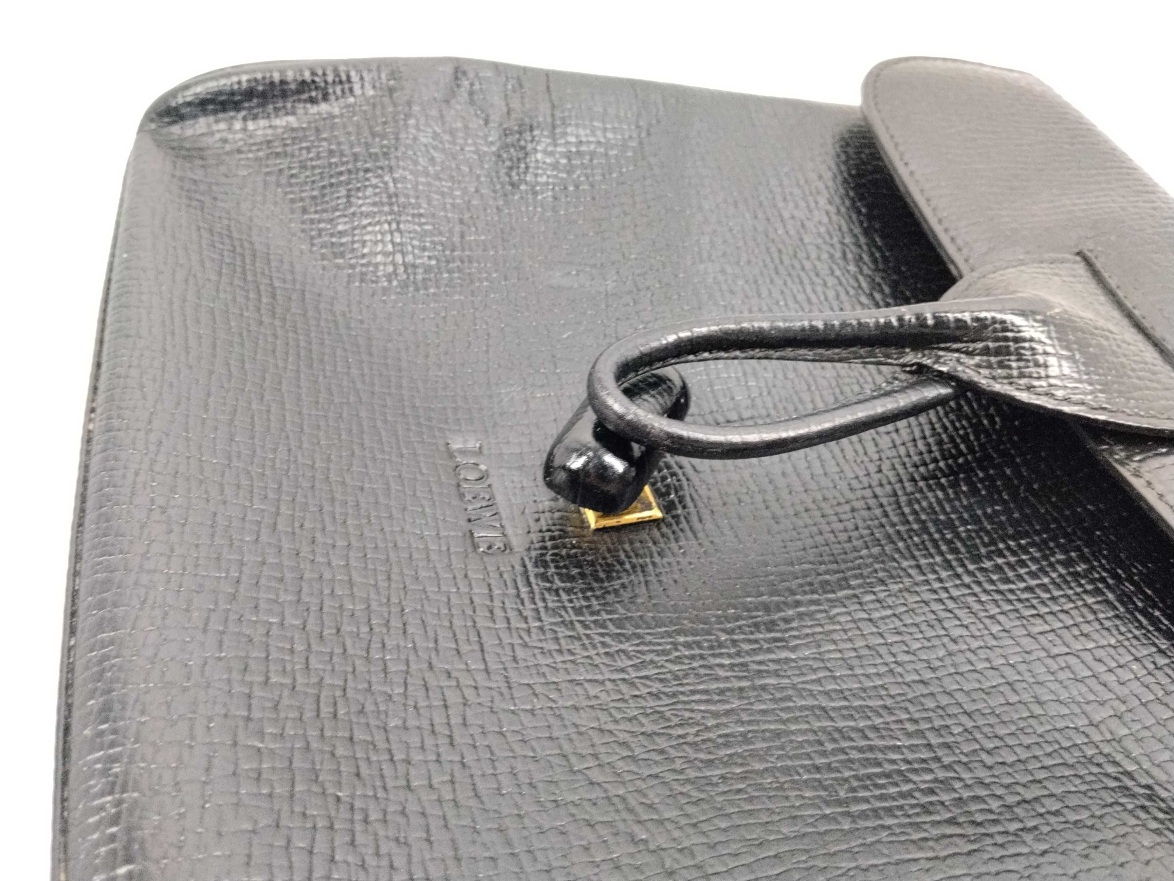 Vintage Anagram Leather Handbag, Black — view 8