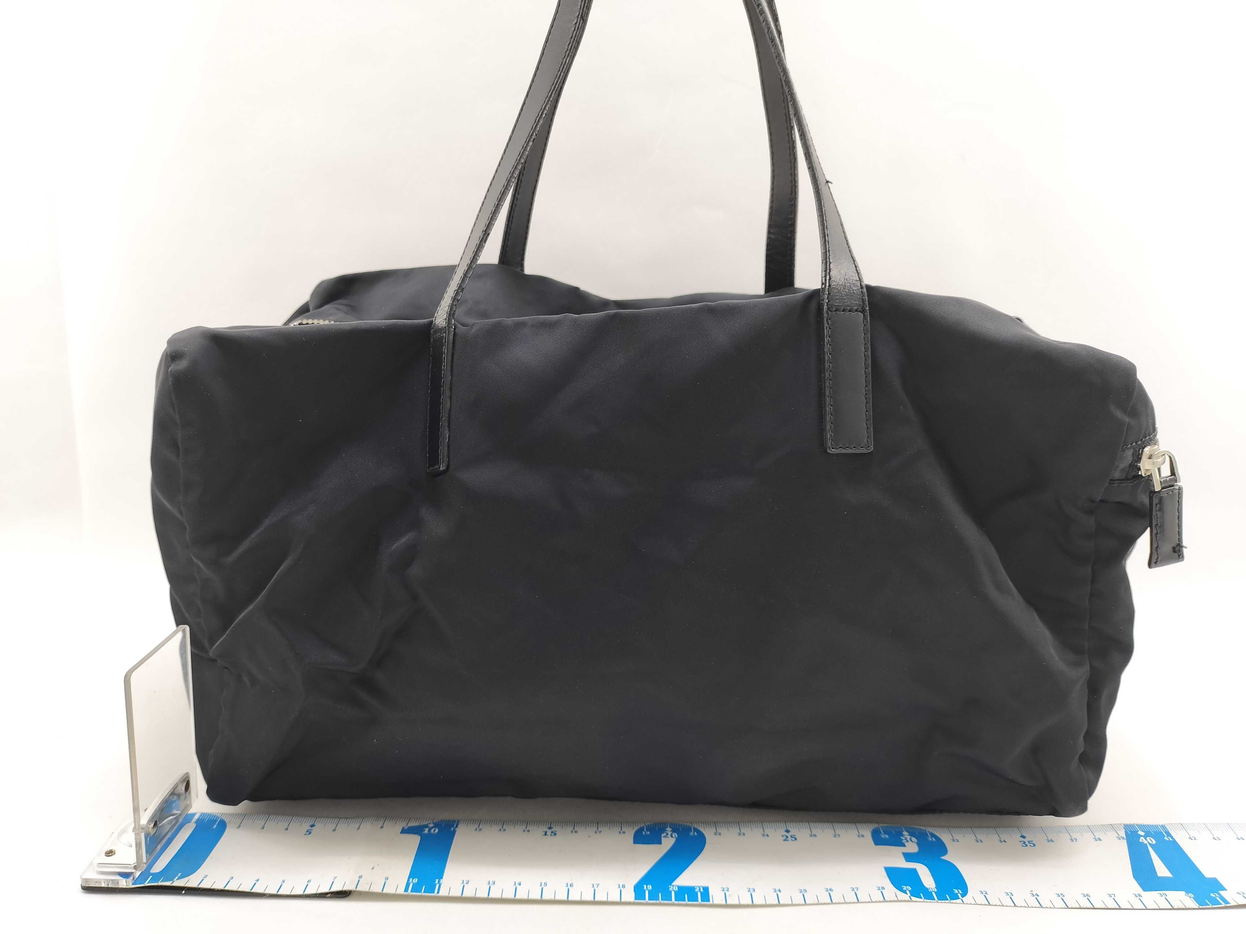 Nylon Prada Triangle Logo Tote Bag Mini Boston Bag — view 2
