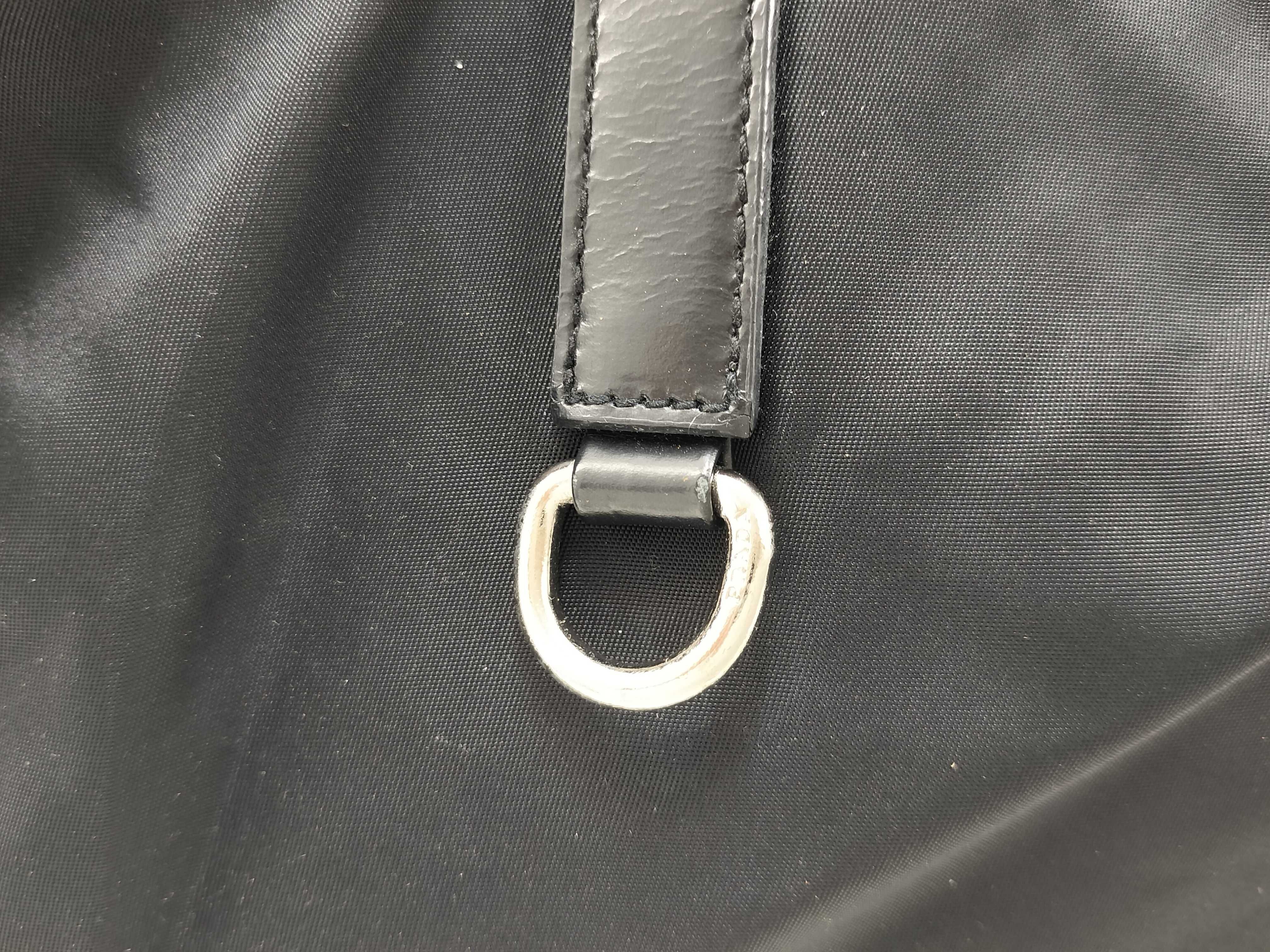 Nylon Prada Triangle Logo Tote Bag Mini Boston Bag — view 6