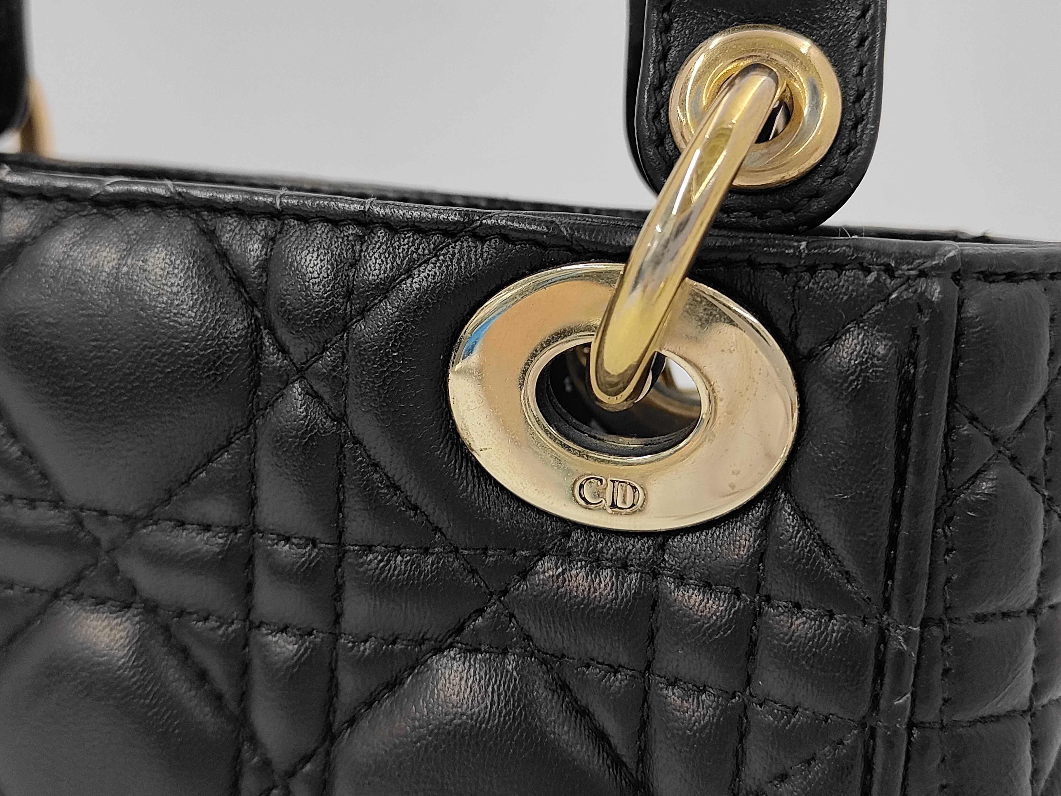 Lady Dior Leather Black Handbag — view 3
