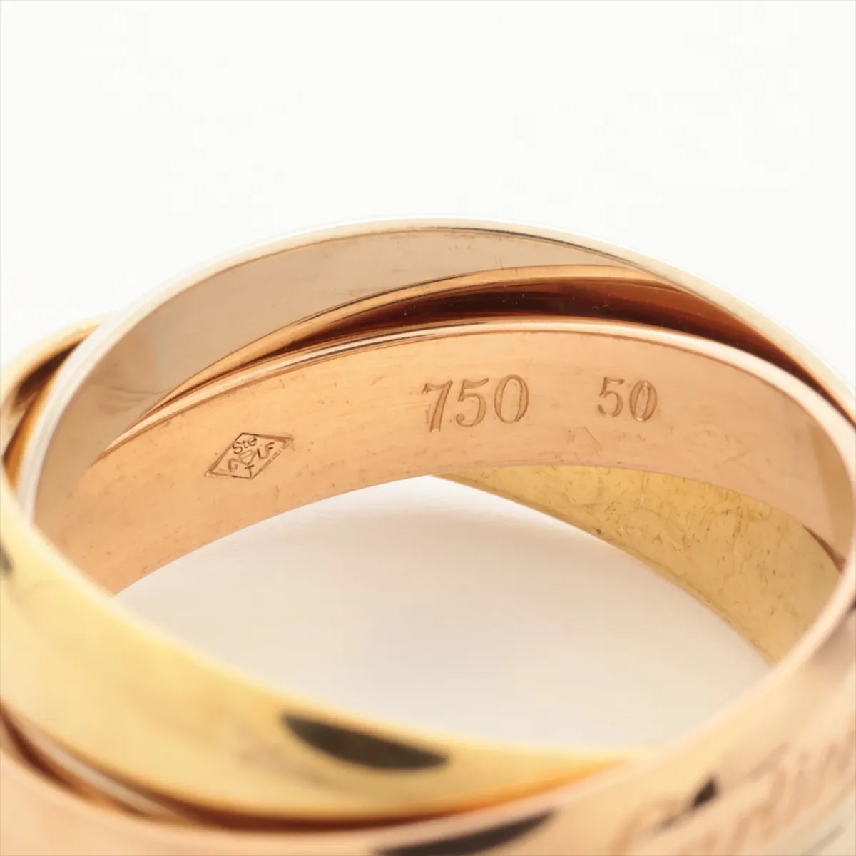 Trinity Ring 750 (YG x PG x WG) 7.5g 50 A4726W (Sold finish, drilled holes) — view 3