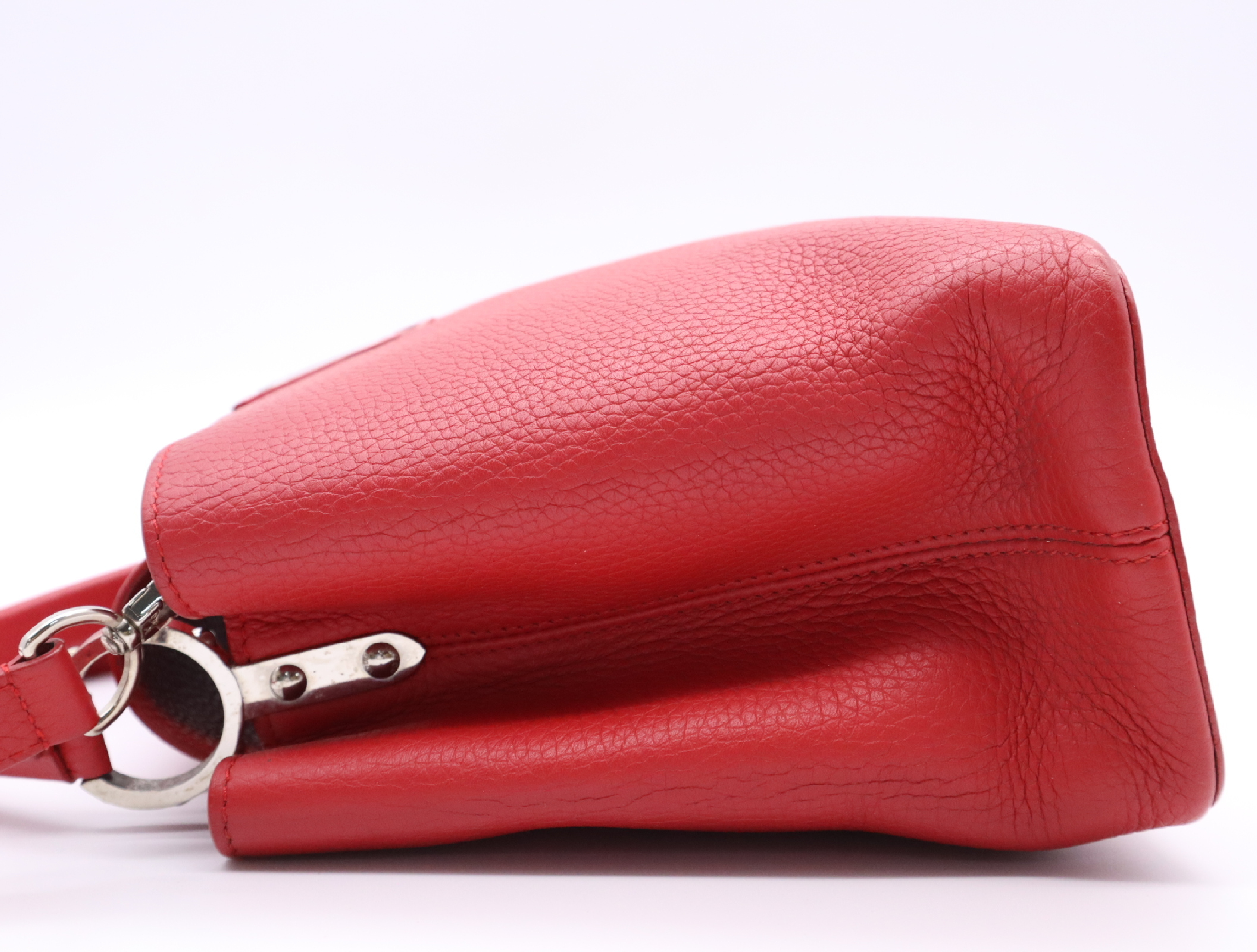 M42237 Taurillon Capucines PM Red Handbag with Shoulder Strap — view 3