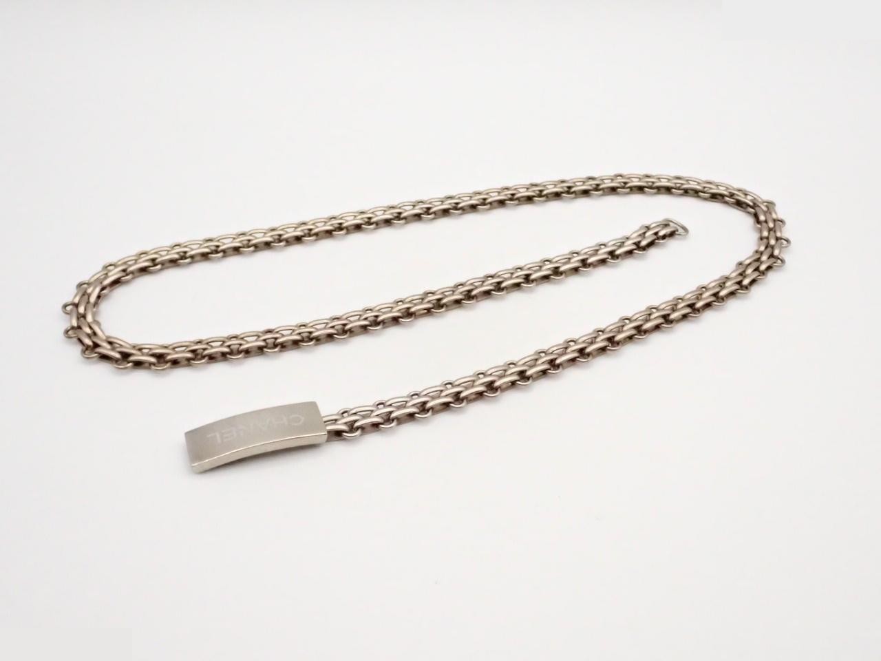logo chain belt, metal, chain approximately 76cm — view 2