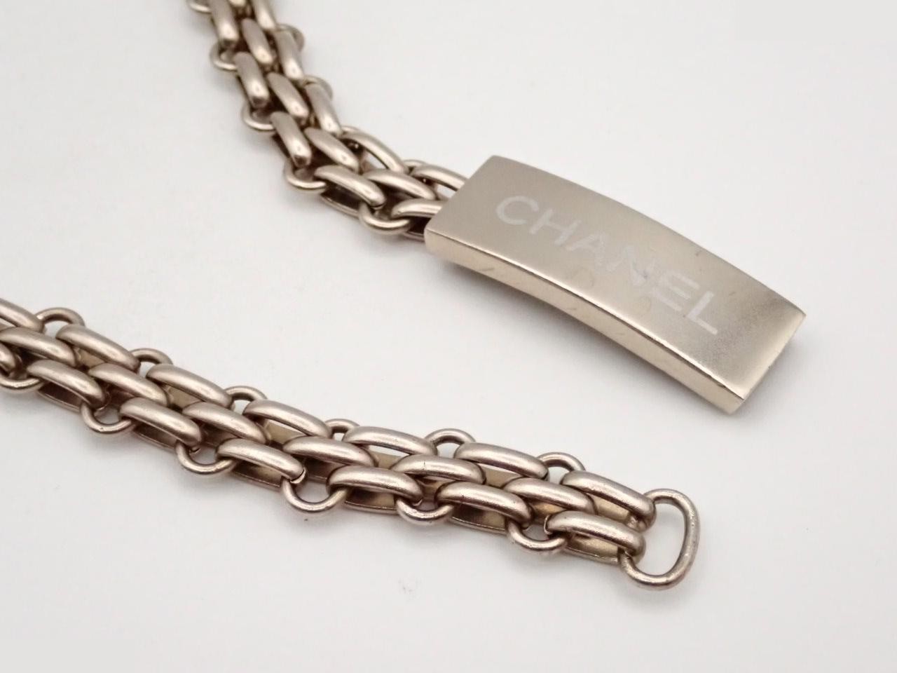 logo chain belt, metal, chain approximately 76cm — view 3
