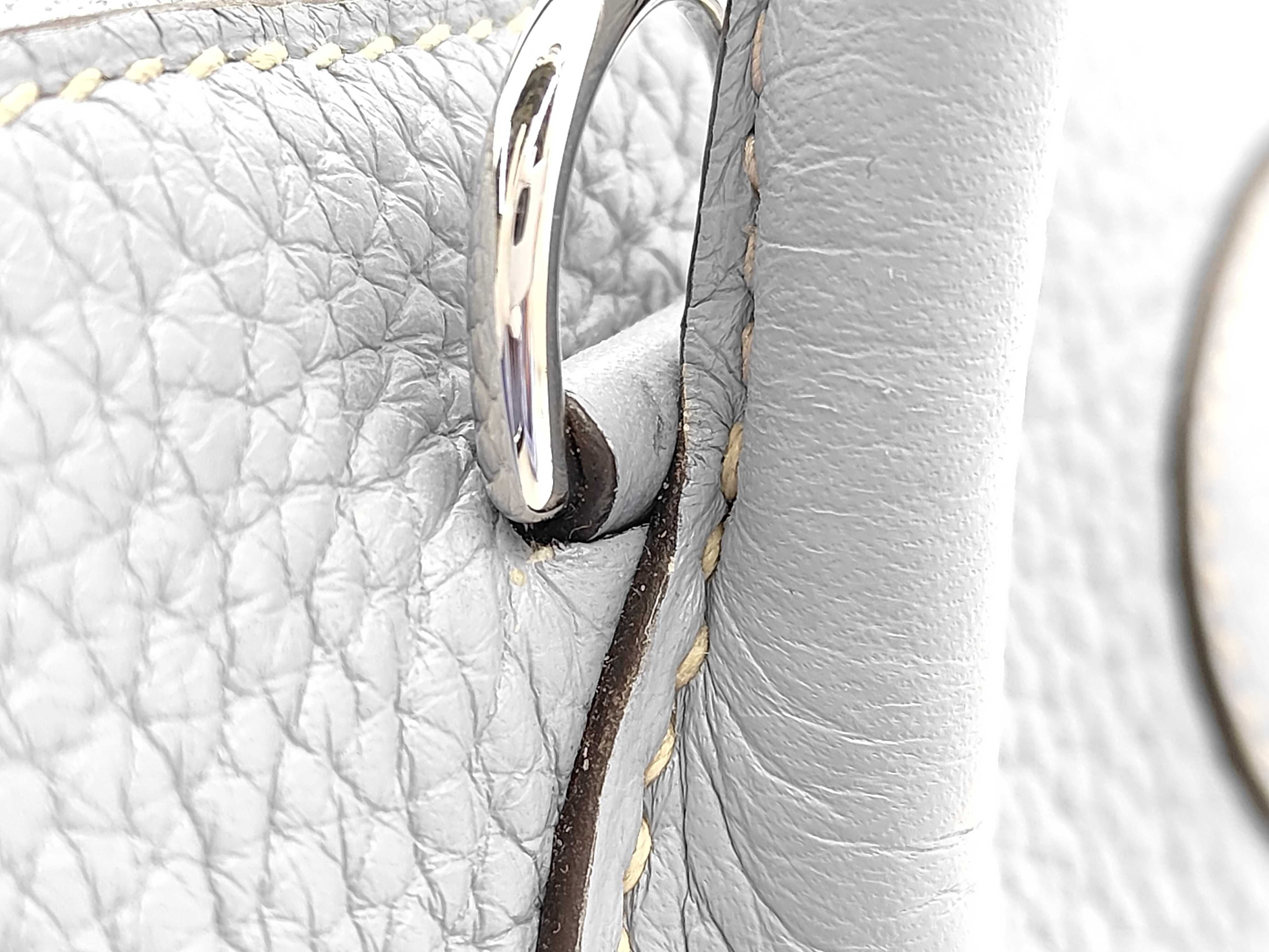 Bolide 31 Taurillon Blue Lin Q Stamp Handbag — view 5