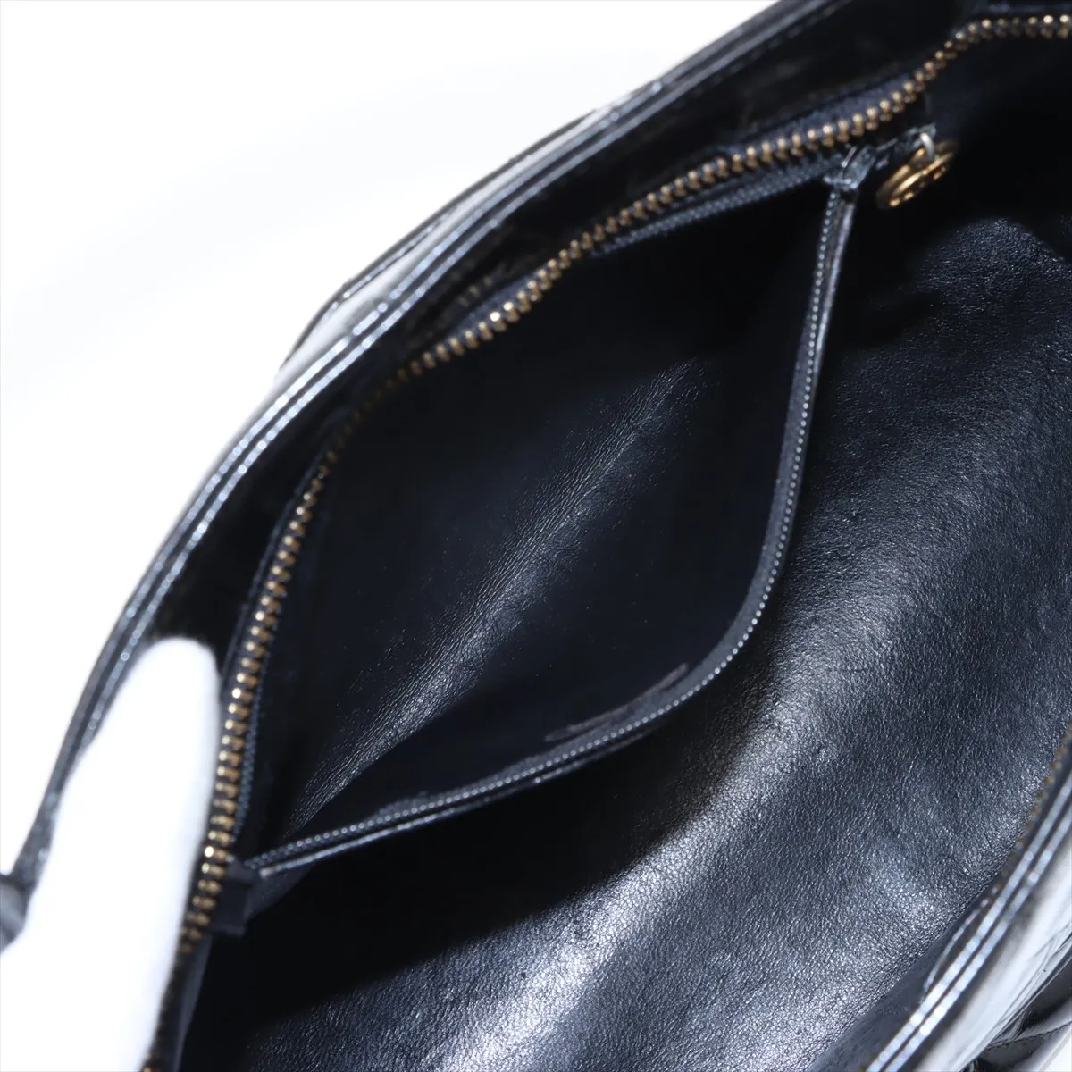 reproduction patent leather tote bag black gold hardware 2631513 2nd series — view 8