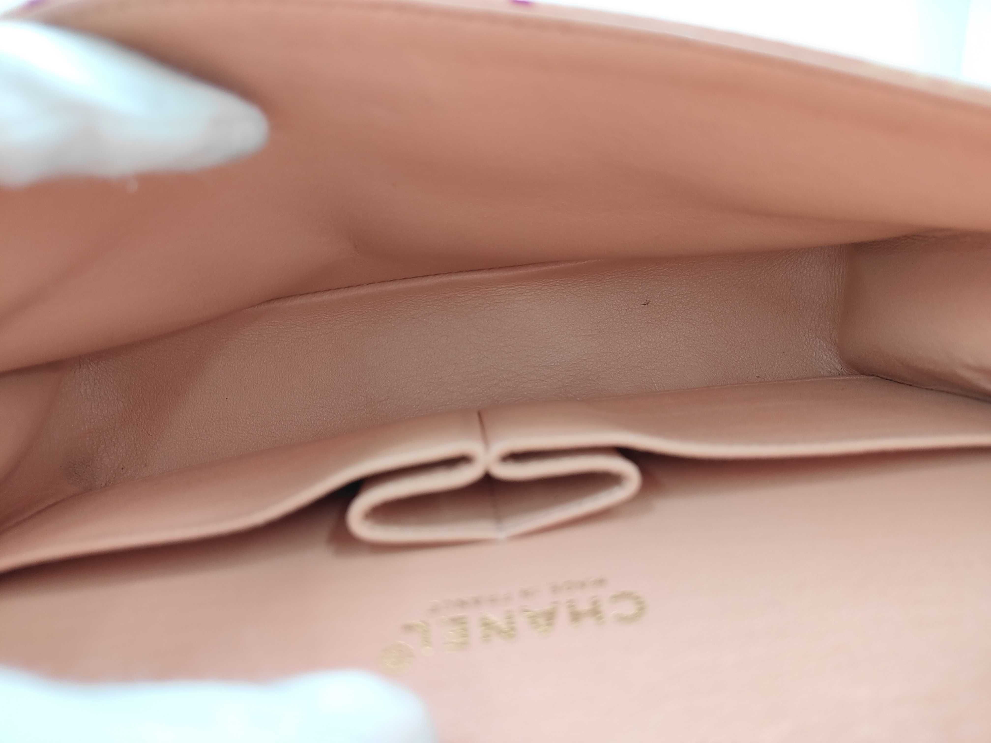 Matelassé Fabric Chain Shoulder Bag with COCO Logo, Pink — view 9