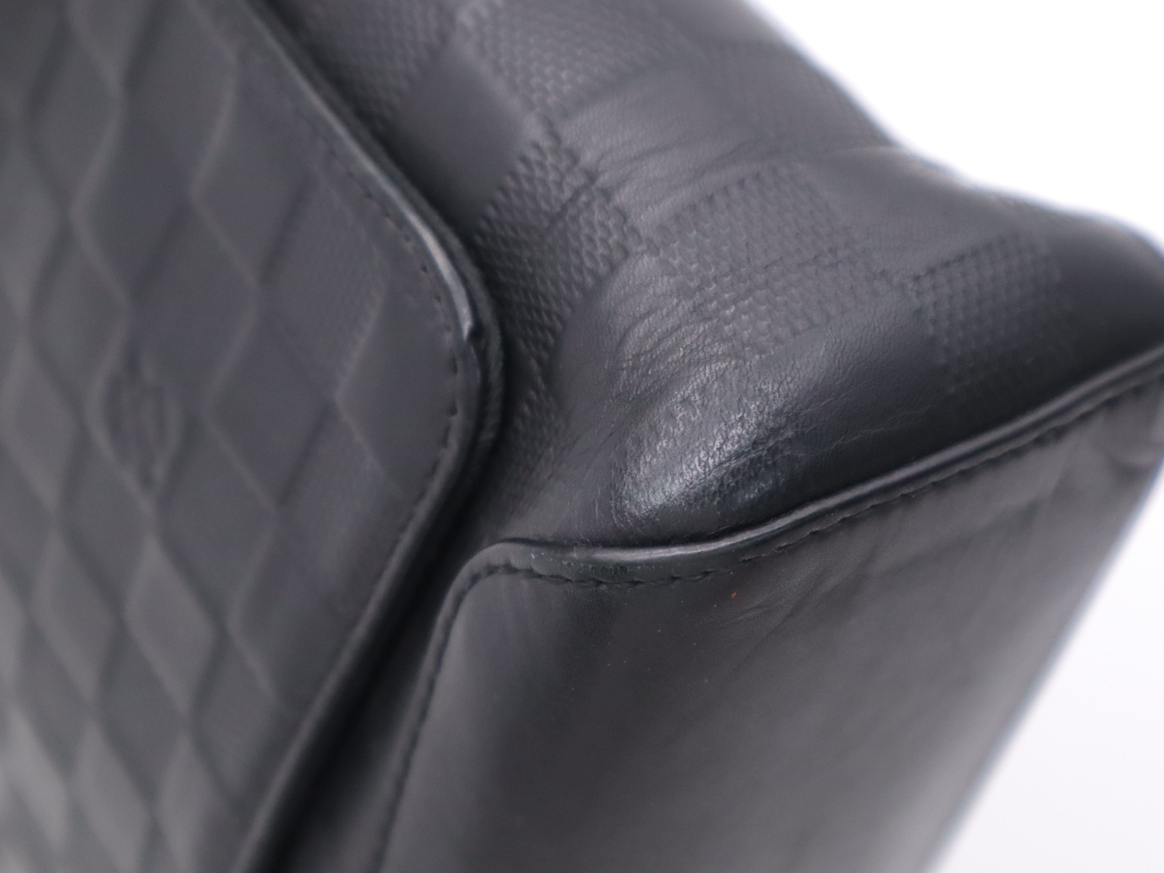 N41033 Damier Infini District PM Black Shoulder Bag — view 9