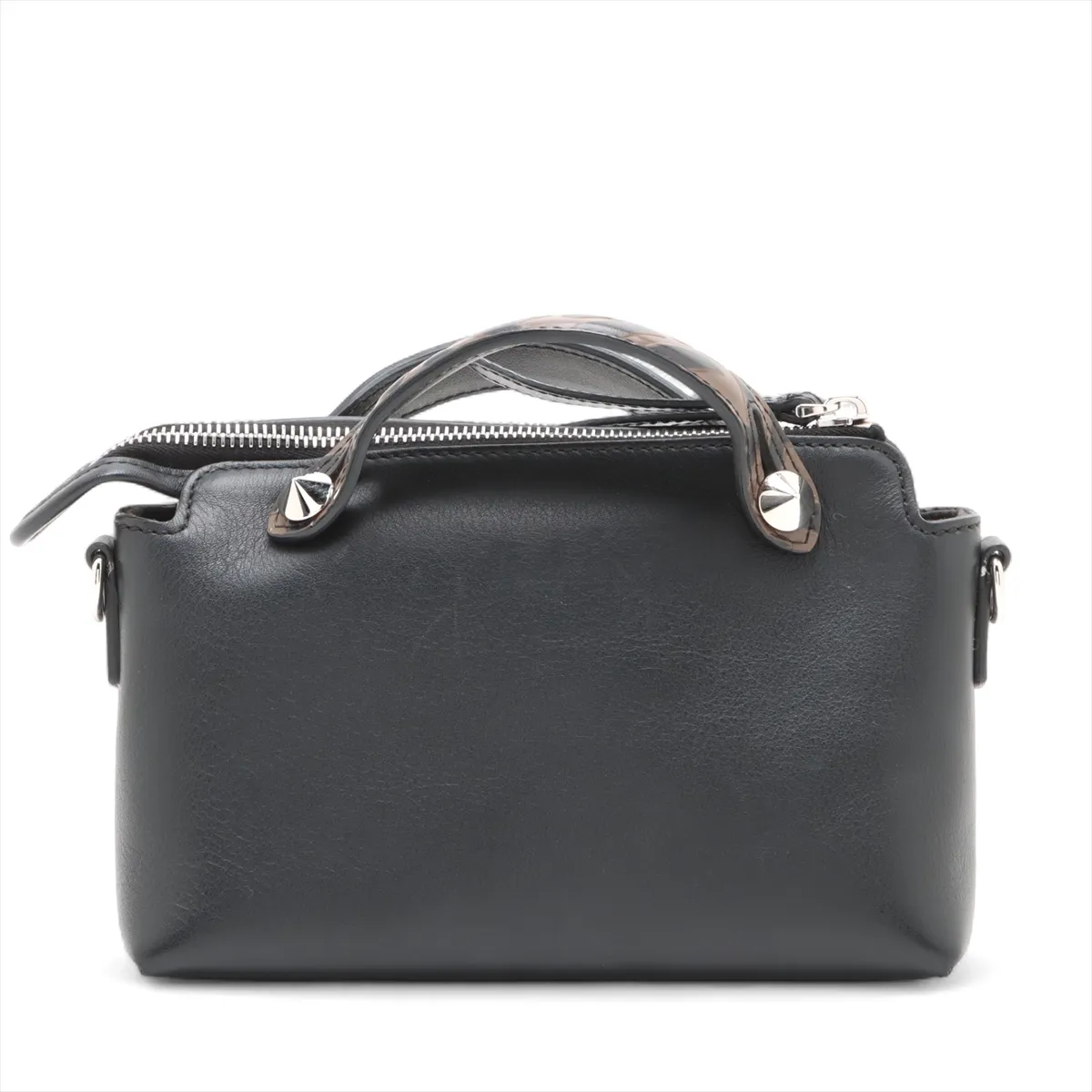 Zucca Visible Mini Leather 2WAY Shoulder Bag Black x Brown 8BL145 — view 2
