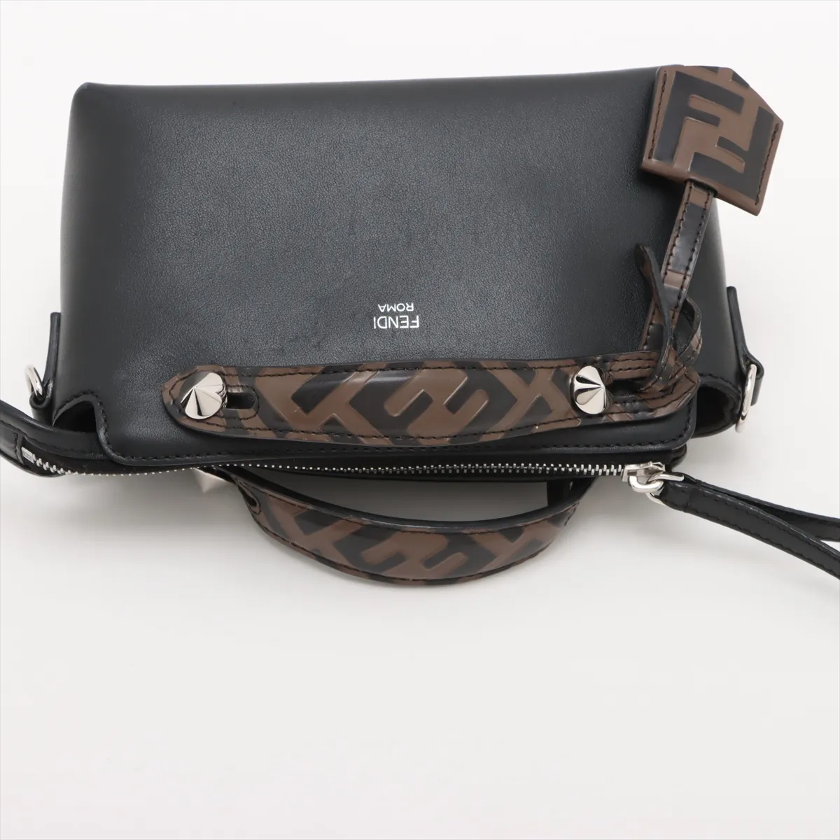 Zucca Visible Mini Leather 2WAY Shoulder Bag Black x Brown 8BL145 — view 5