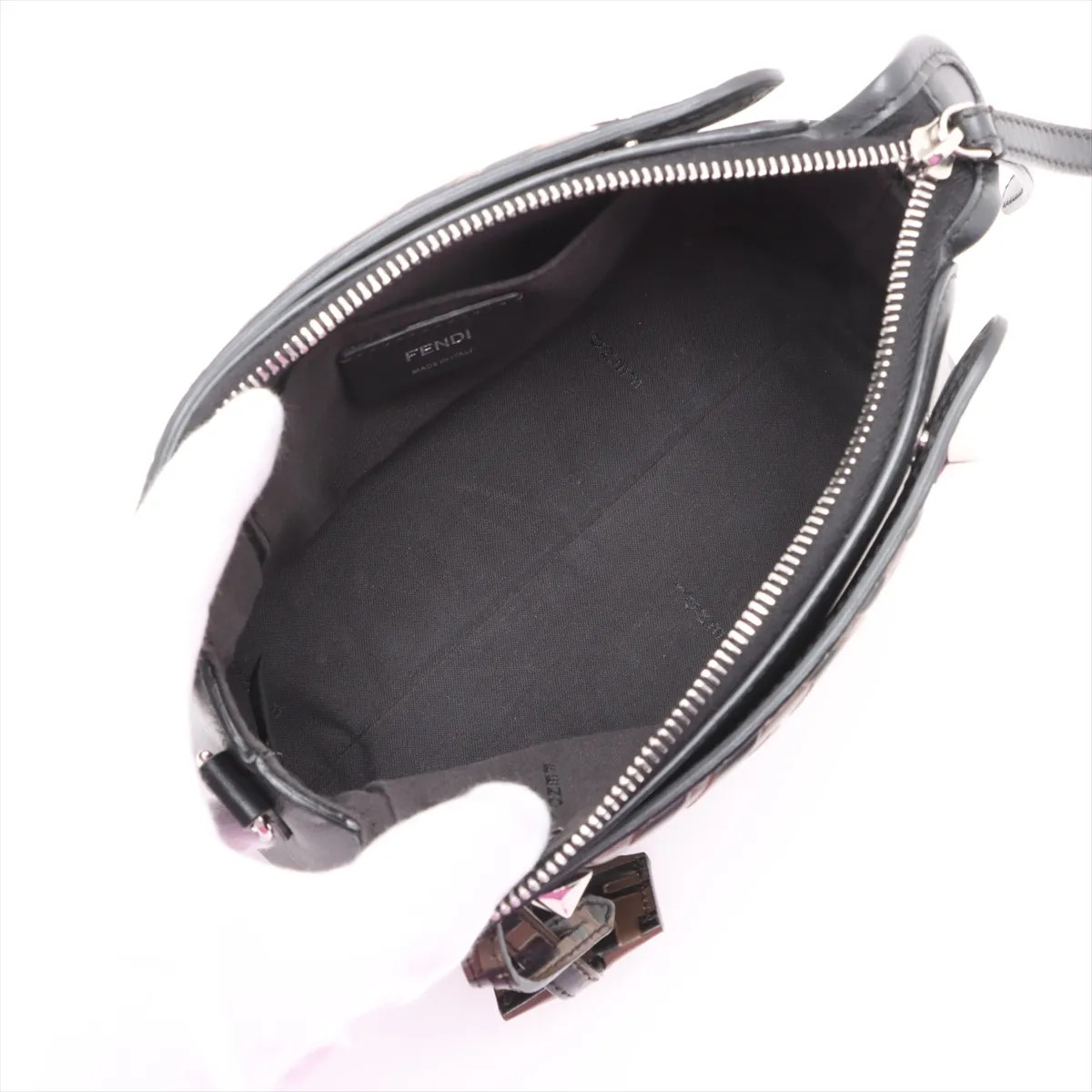 Zucca Visible Mini Leather 2WAY Shoulder Bag Black x Brown 8BL145 — view 8