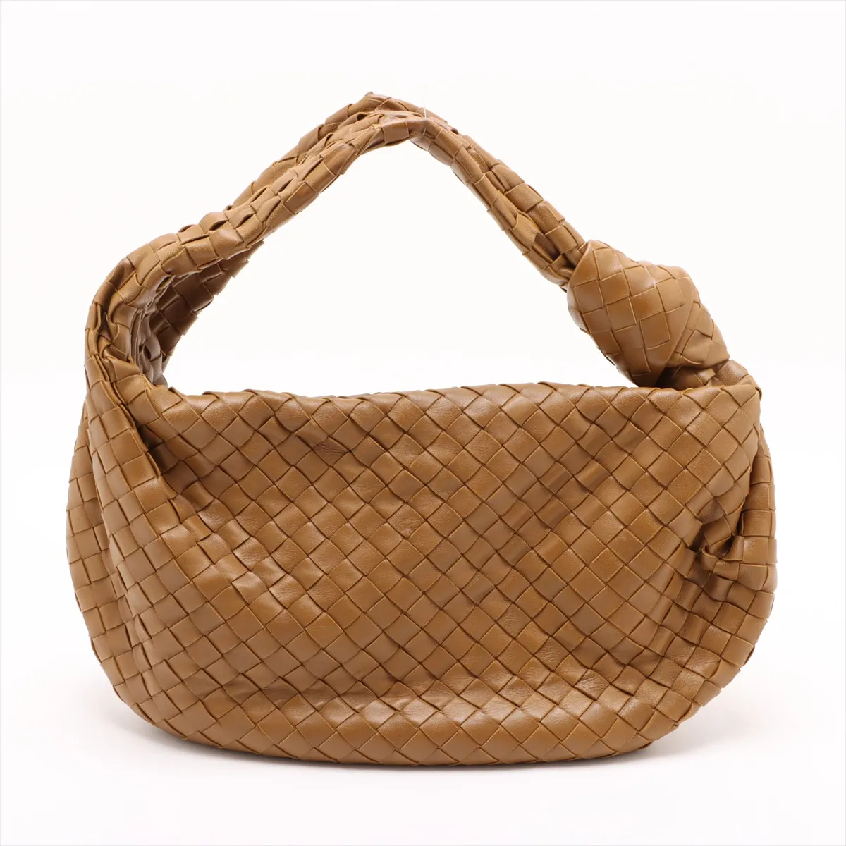 Intrecciato Jodie Leather Shoulder Bag Brown — view 2