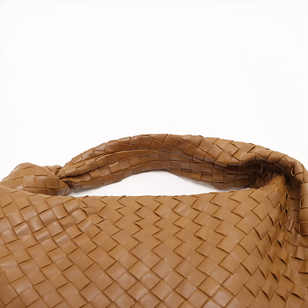 Intrecciato Jodie Leather Shoulder Bag Brown — view 6