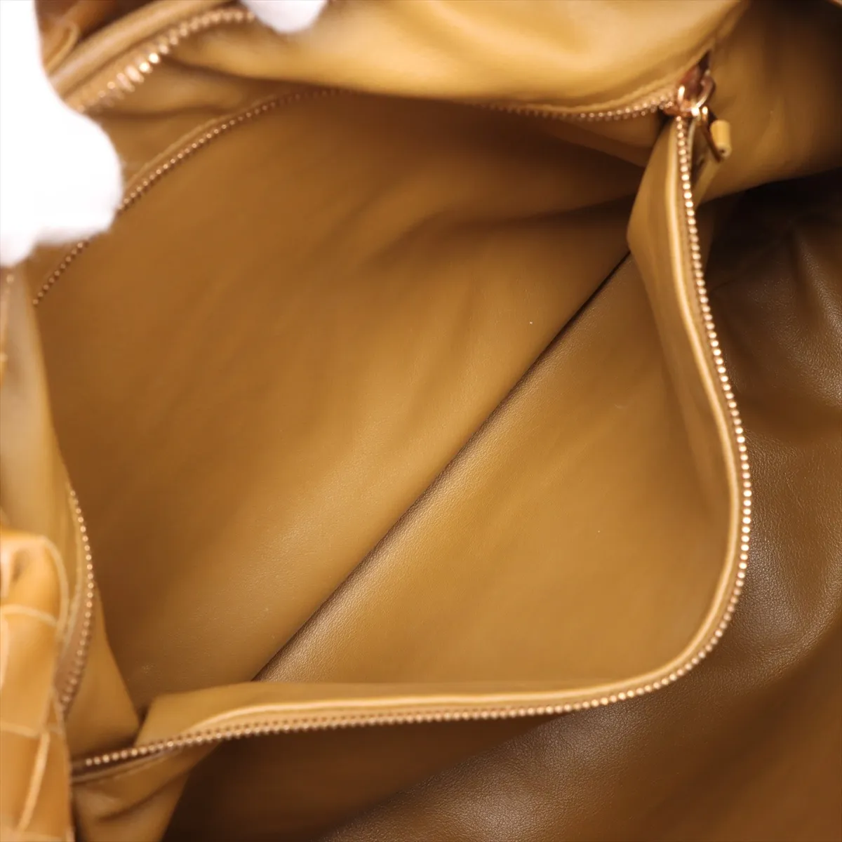Intrecciato Jodie Leather Shoulder Bag Brown — view 8