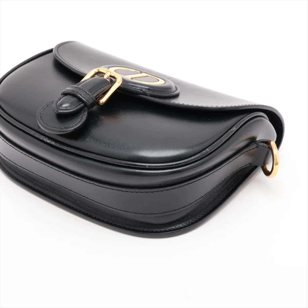 Bobby Small Leather Shoulder Bag, Black — view 3