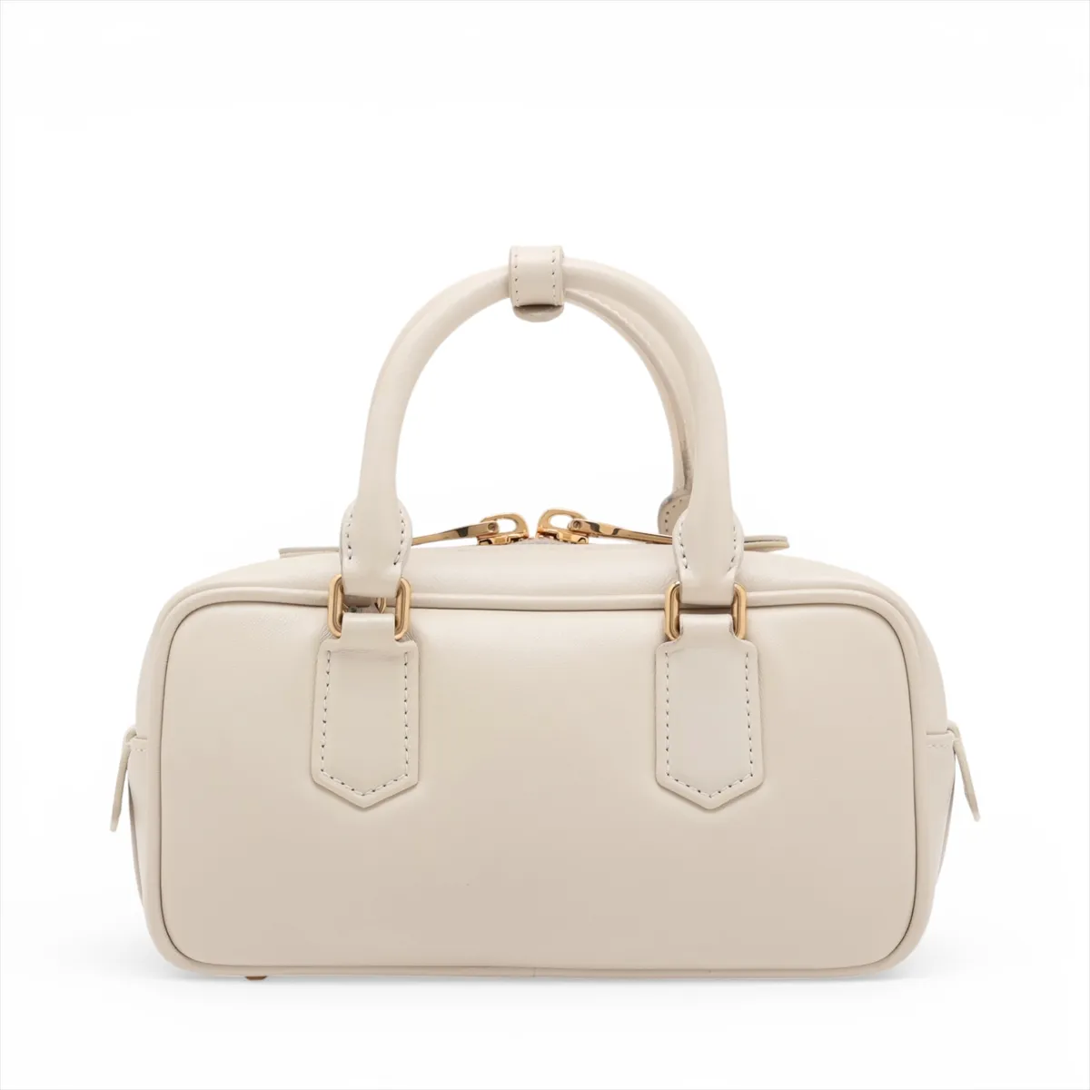 Arcadi Leather 2-Way Handbag, White — view 2