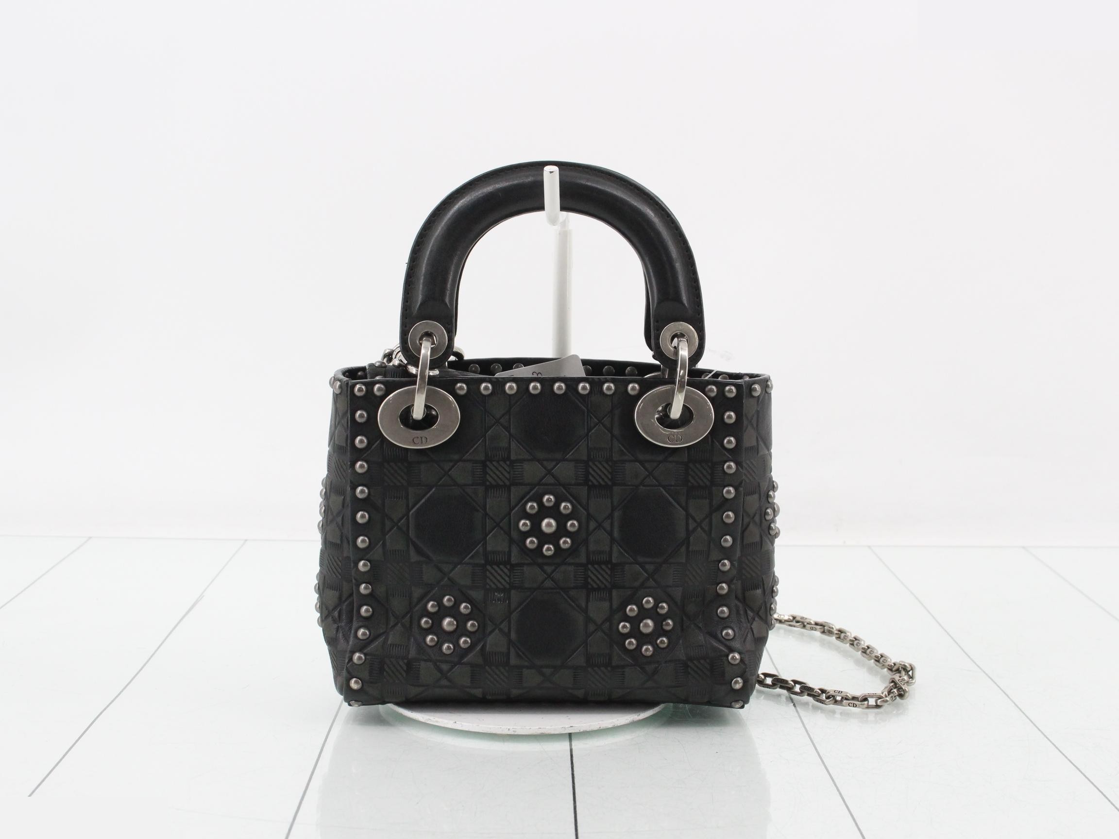 Lady Dior Mini Leather Studs — view 2