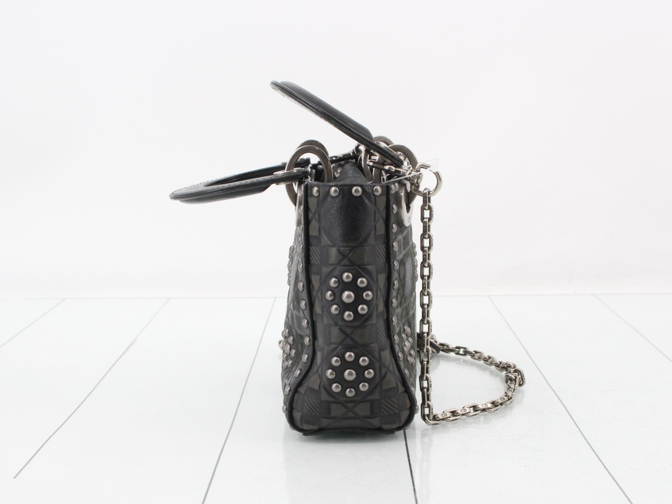 Lady Dior Mini Leather Studs — view 4