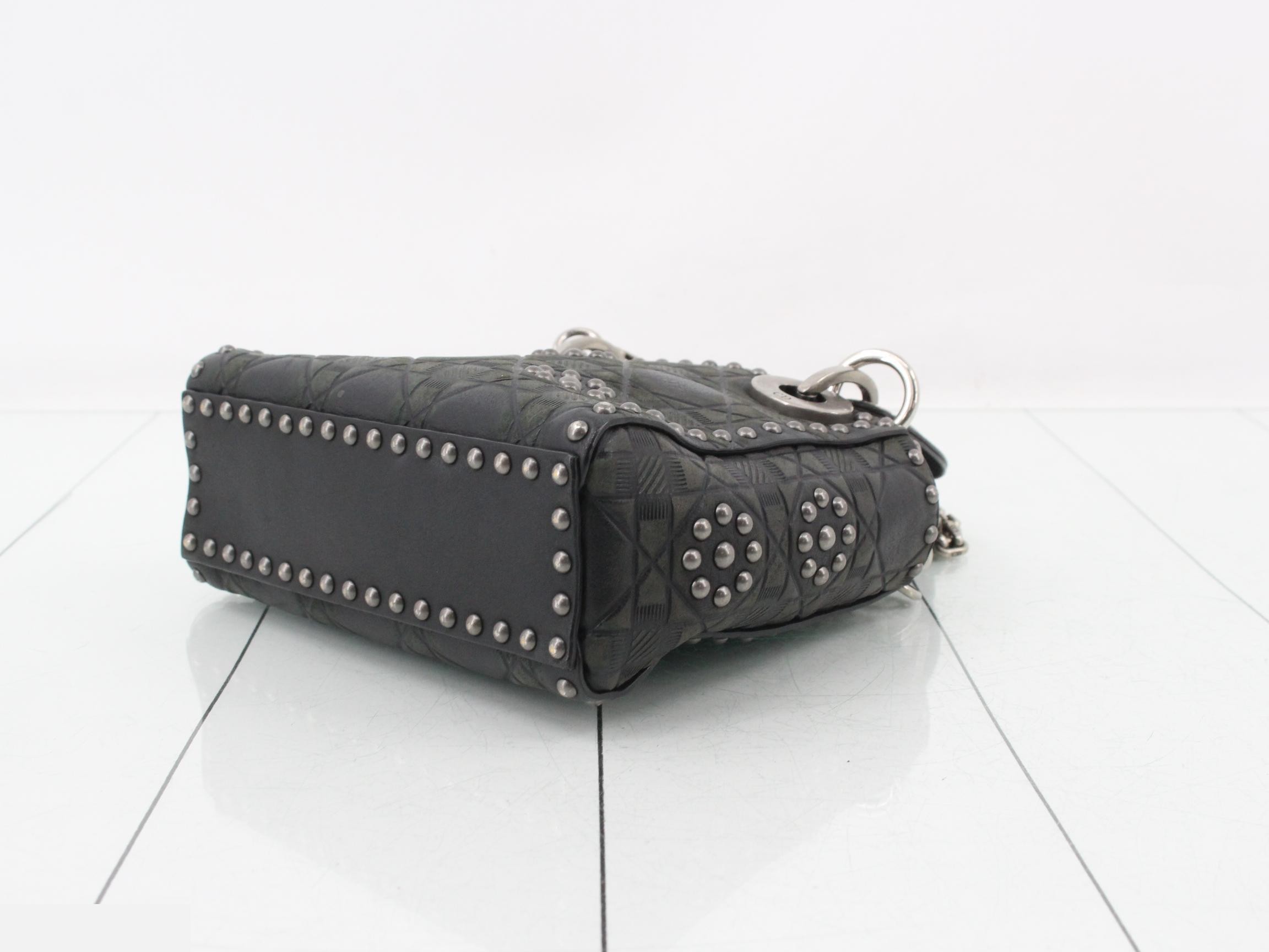 Lady Dior Mini Leather Studs — view 6