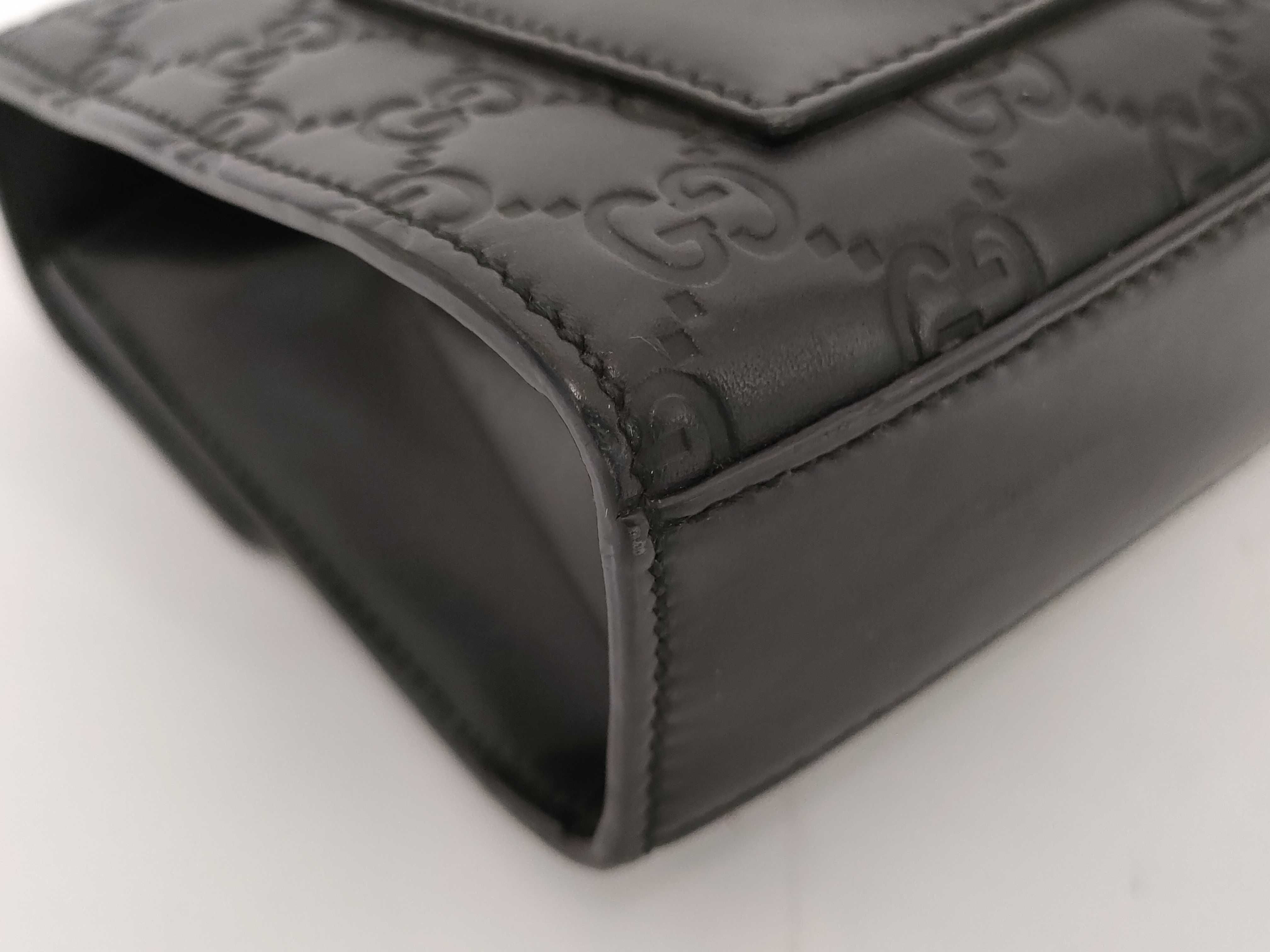 Guccissima Padlock Chain Shoulder Bag Leather Black 409487 Shoulder Bag — view 4