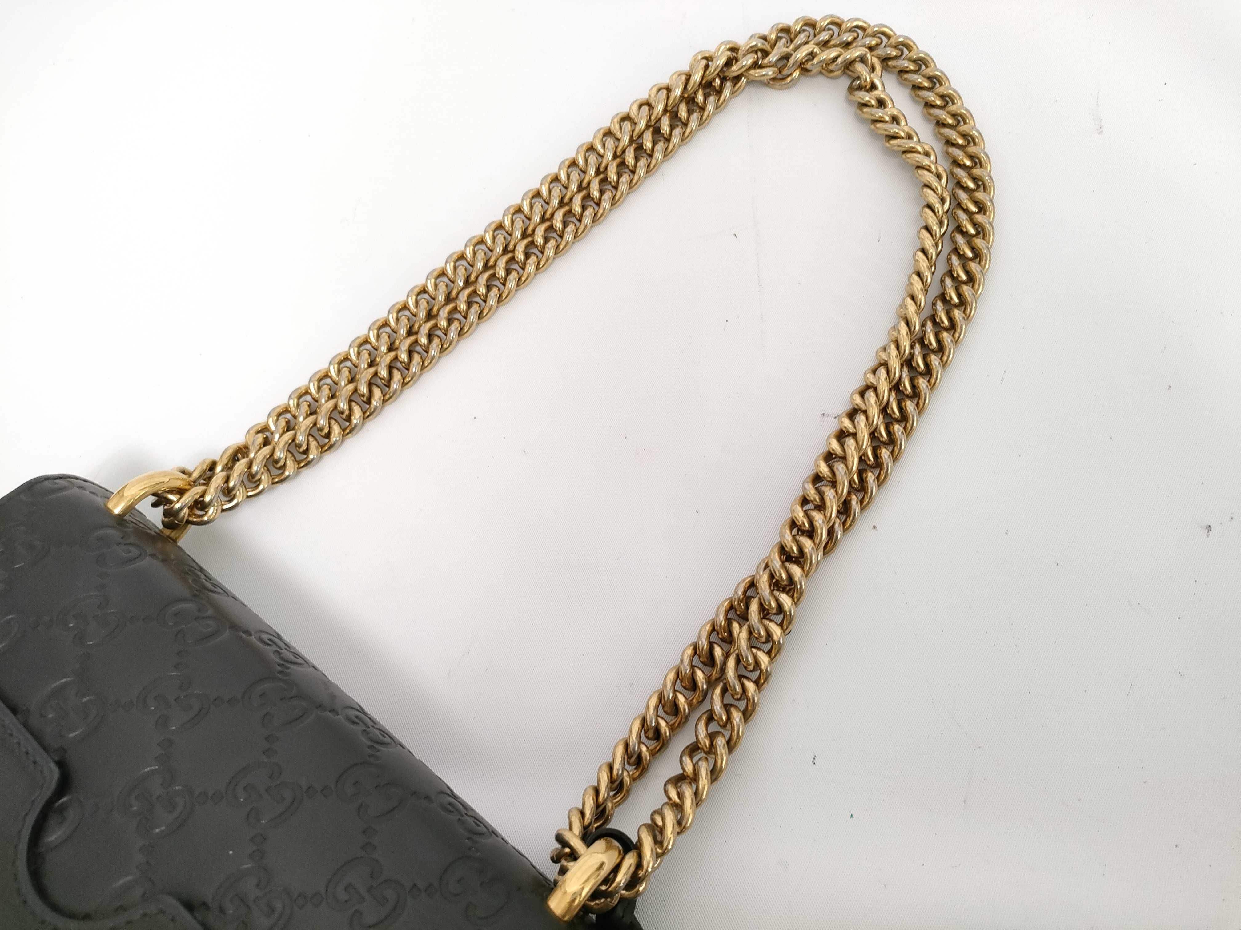 Guccissima Padlock Chain Shoulder Bag Leather Black 409487 Shoulder Bag — view 5