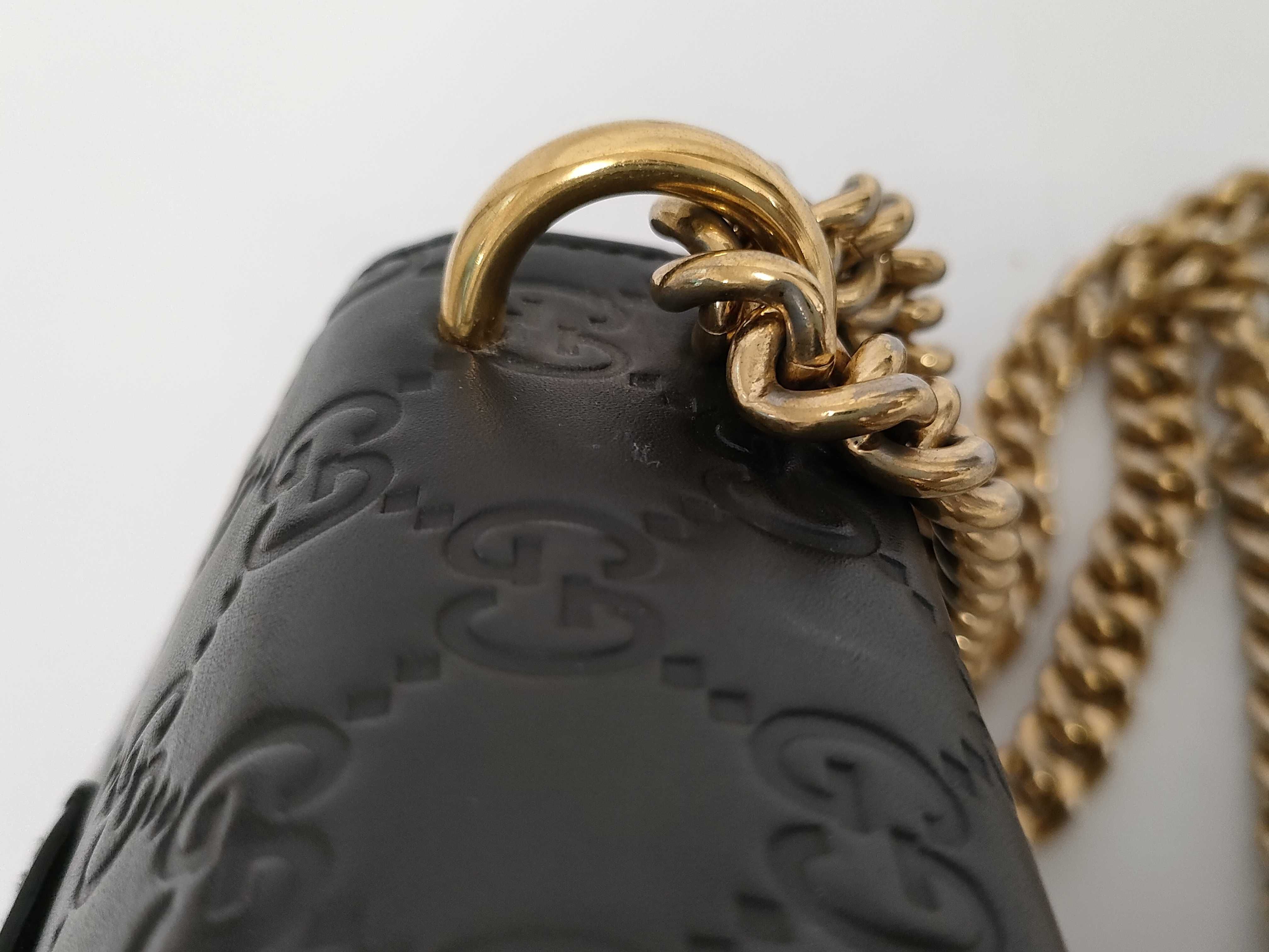 Guccissima Padlock Chain Shoulder Bag Leather Black 409487 Shoulder Bag — view 7