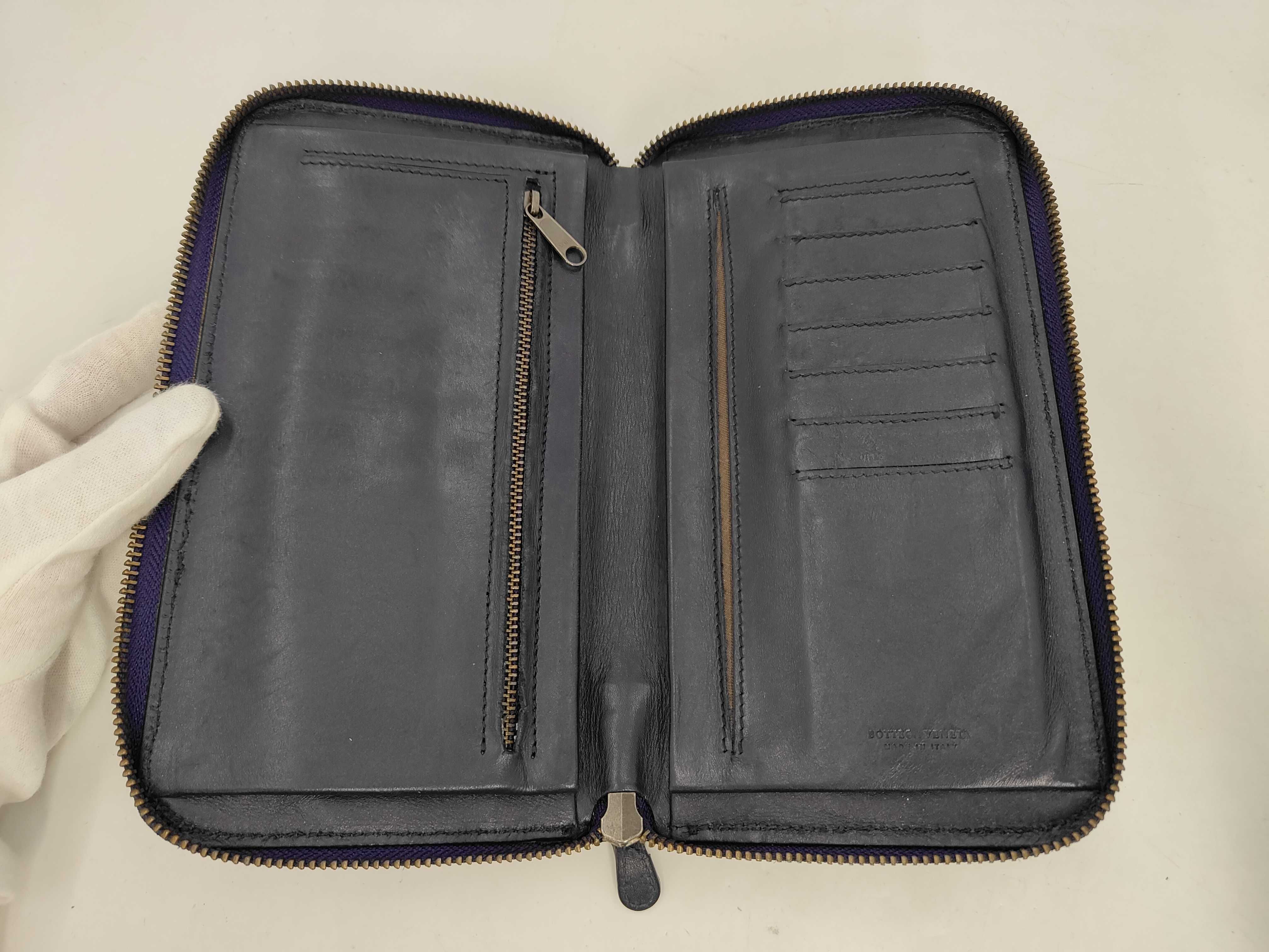 Long Wallet Travel Case Intrecciato Round Zip Wallet — view 6