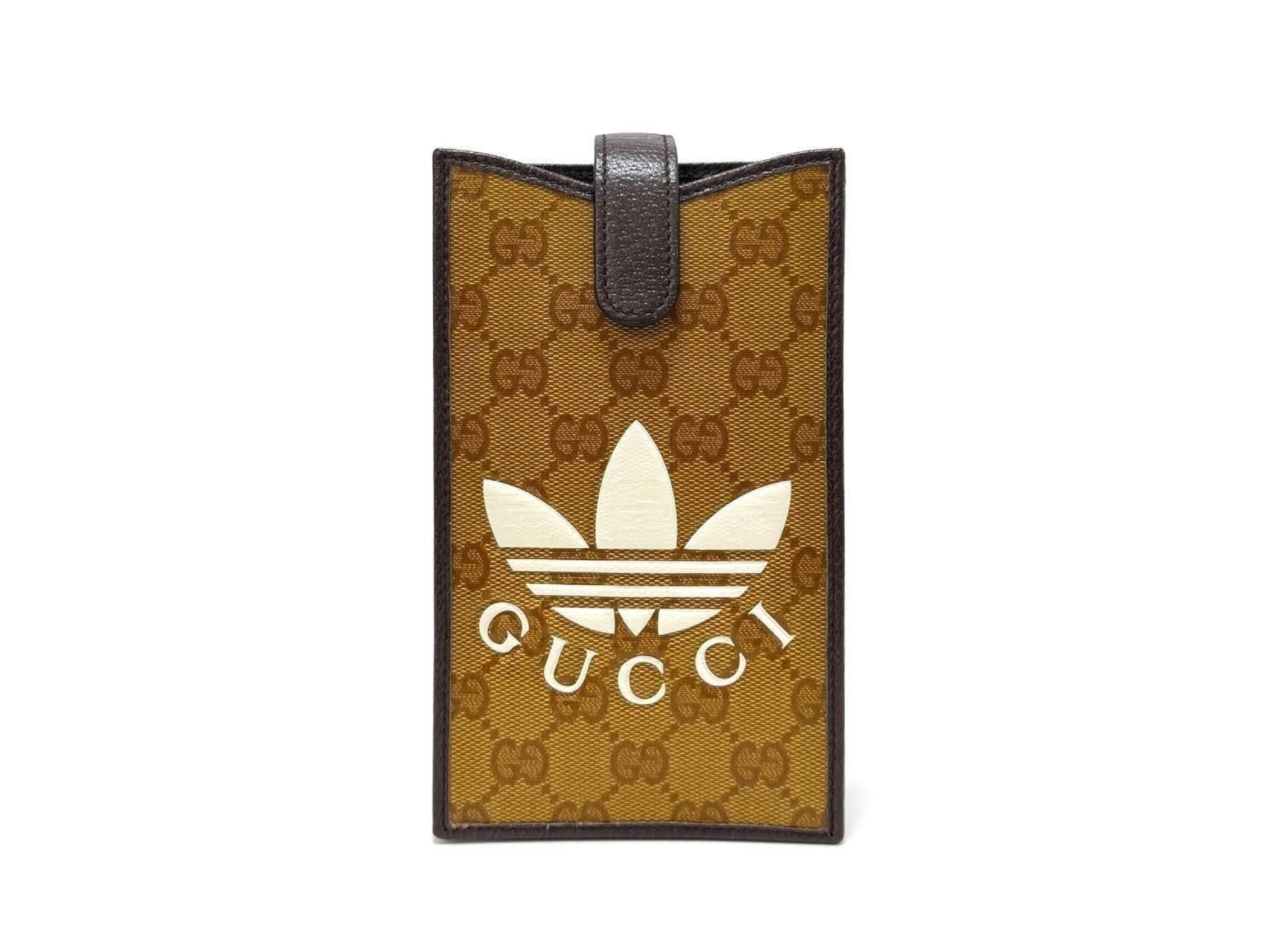x Adidas Shoulder Bag, Smartphone Shoulder Bag, GG Crystal, Beige/Brown, Adidas Shoulder Bag — view 4