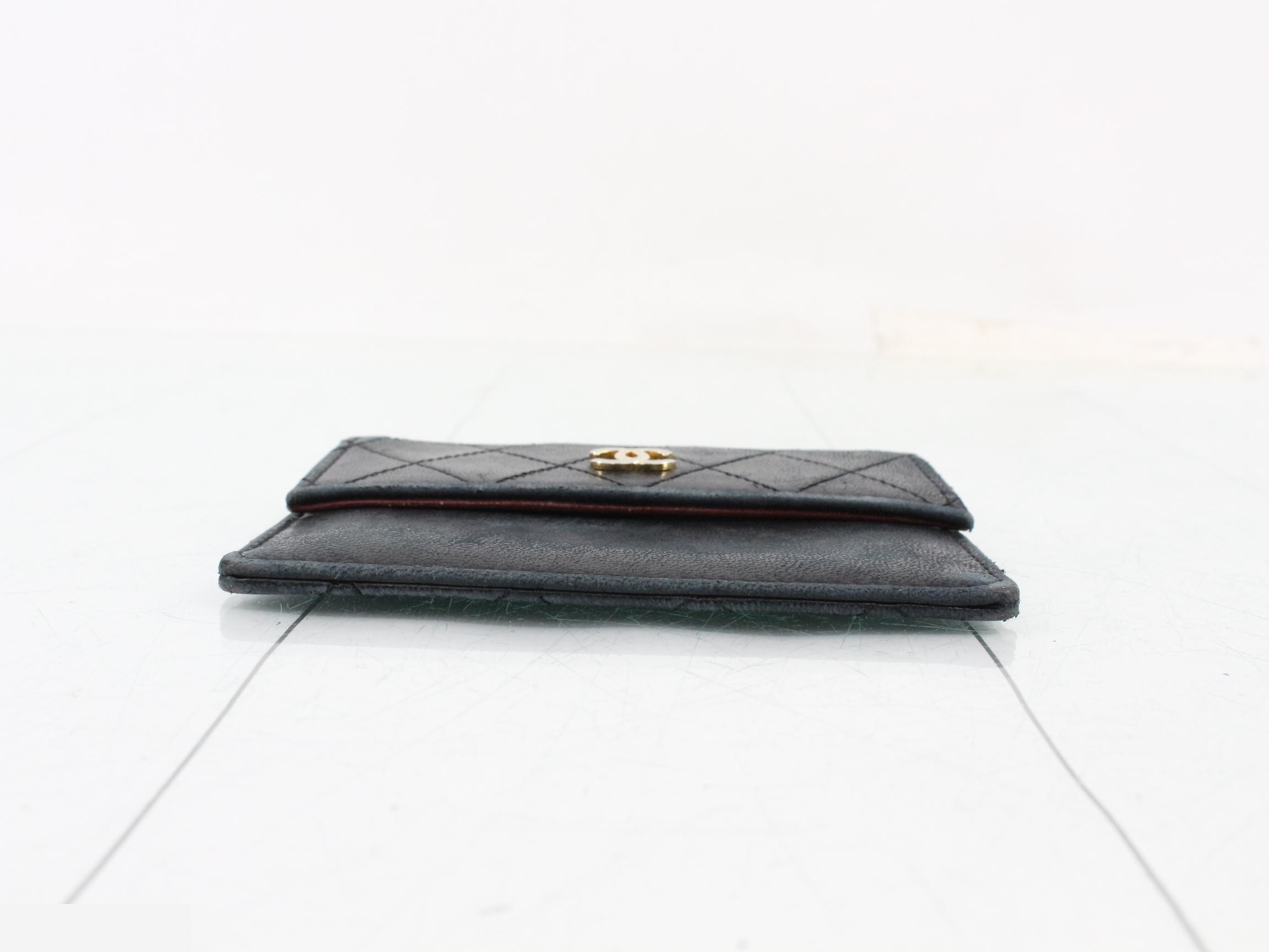 Matelassé Leather Card Case — view 3