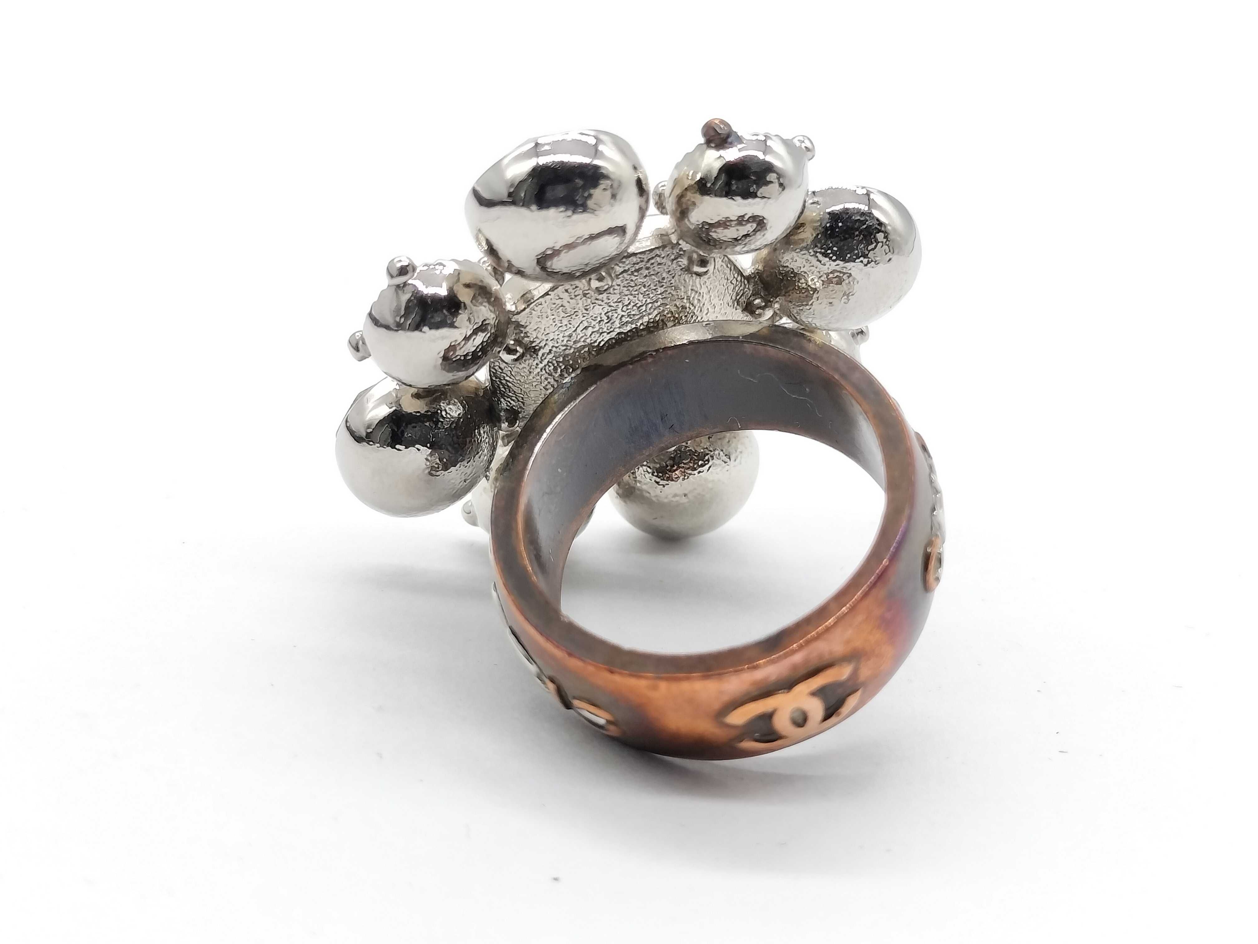 Coco Mark Logo Rhinestone Ring C13V Ring — view 4
