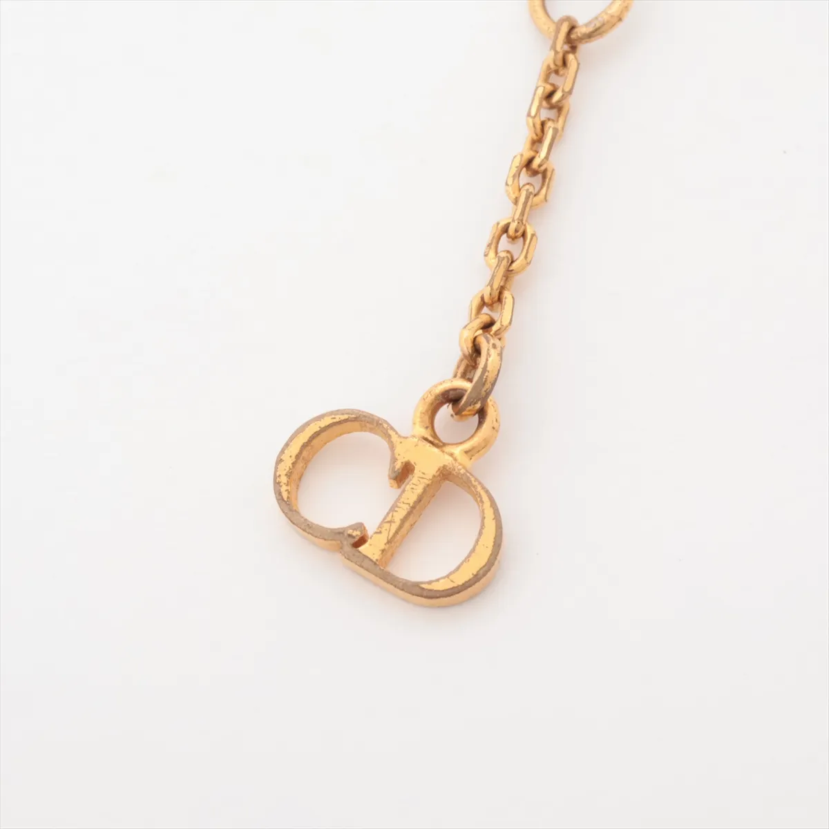 Clair D Lune bracelet, gold-plated with rhinestones and faux pearls. Shows signs of wear including dents, chips, — view 5