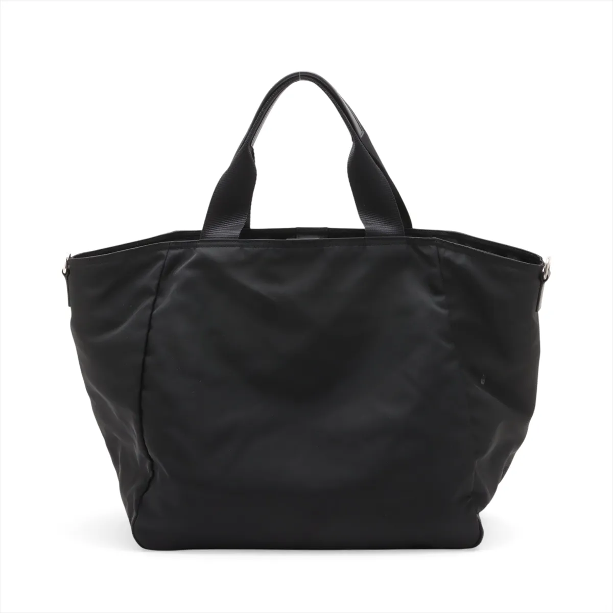Tessuto Nylon x Leather 2WAY Handbag Black — view 2