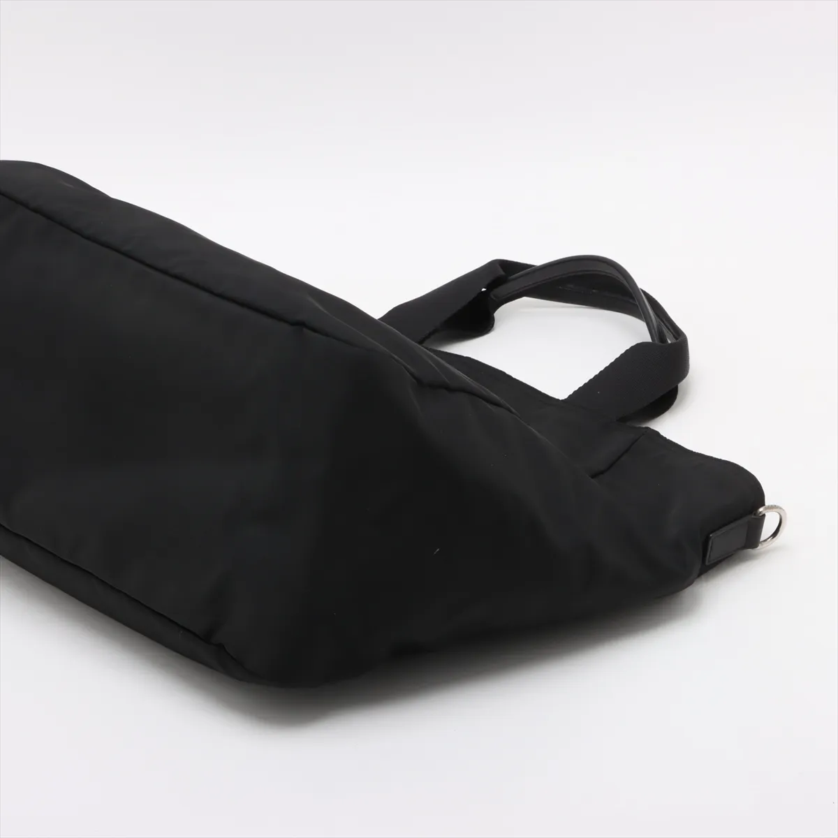 Tessuto Nylon x Leather 2WAY Handbag Black — view 3