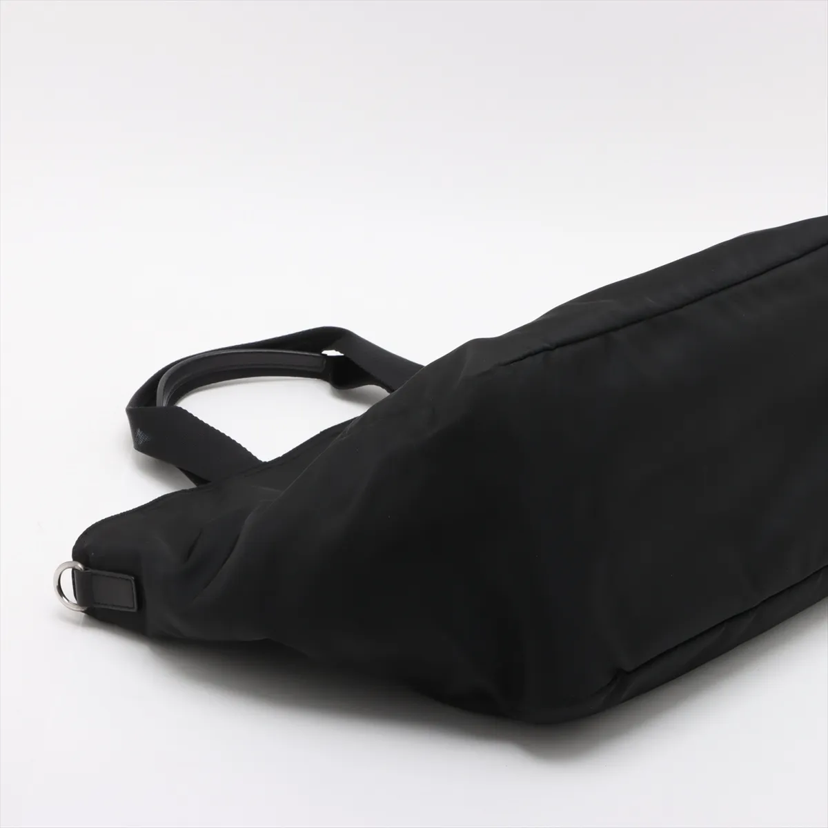 Tessuto Nylon x Leather 2WAY Handbag Black — view 4