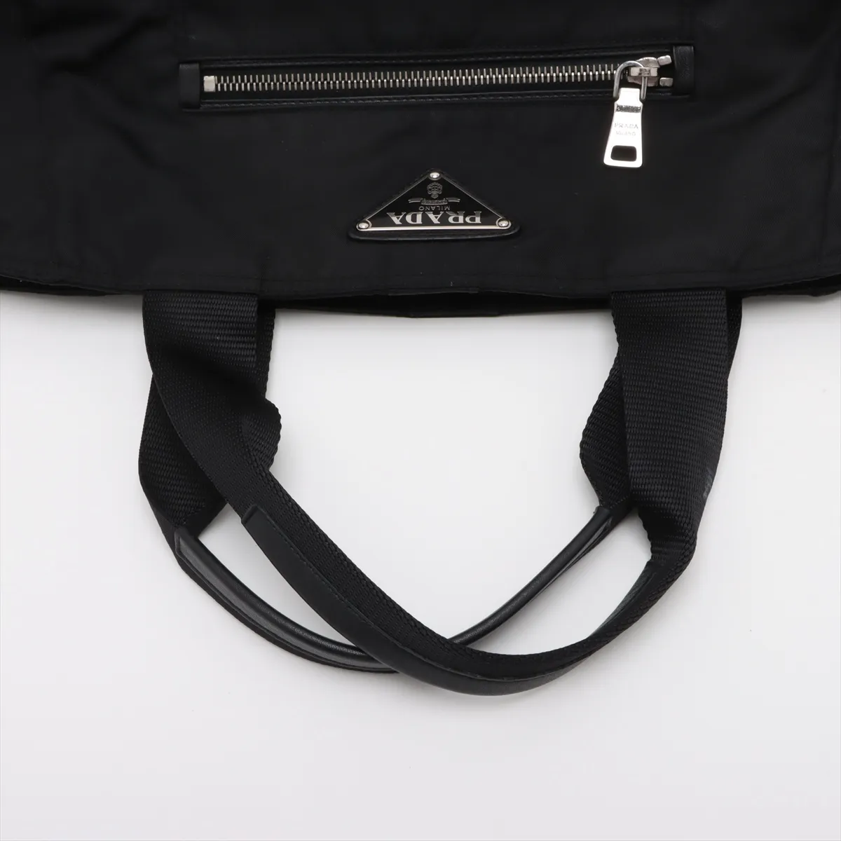 Tessuto Nylon x Leather 2WAY Handbag Black — view 5