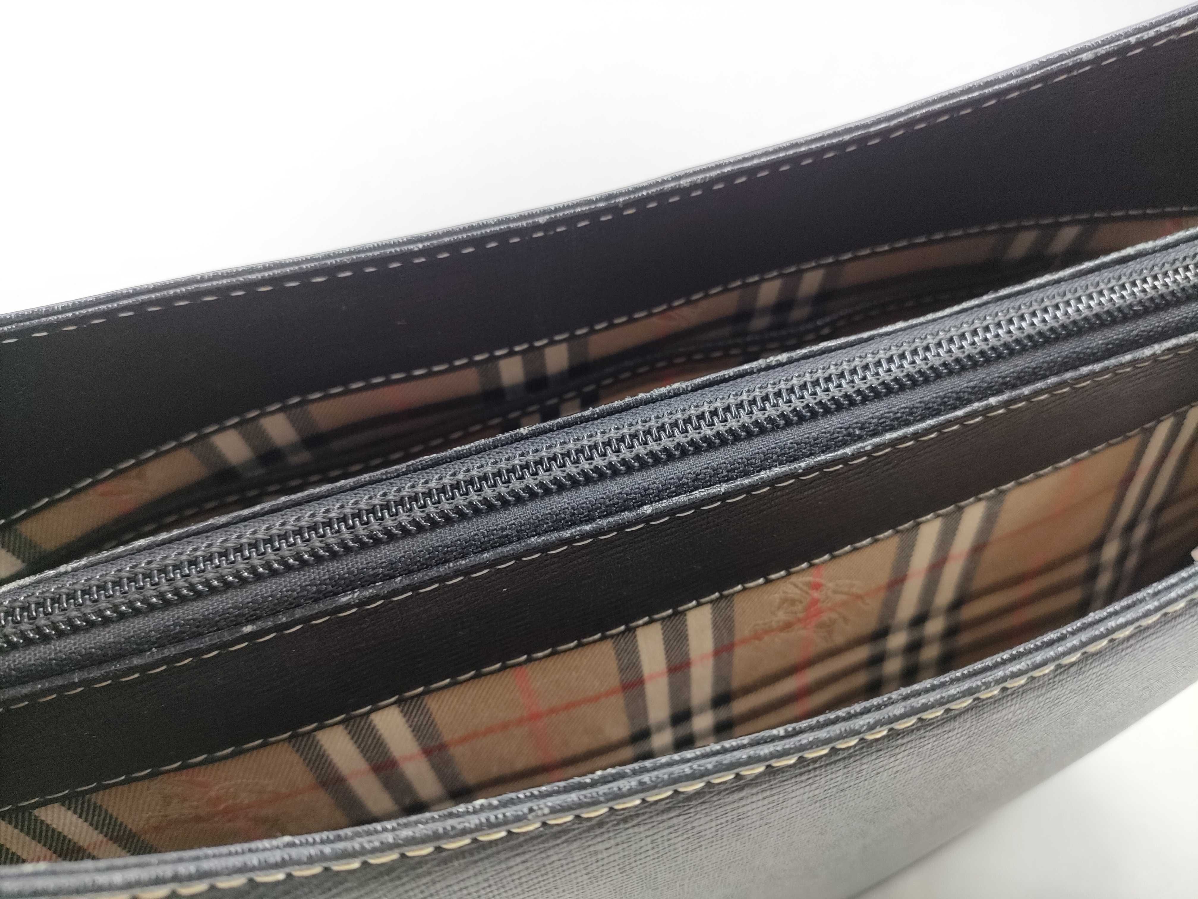 Leather Handbag Nova Check Black Shoulder Bag — view 5