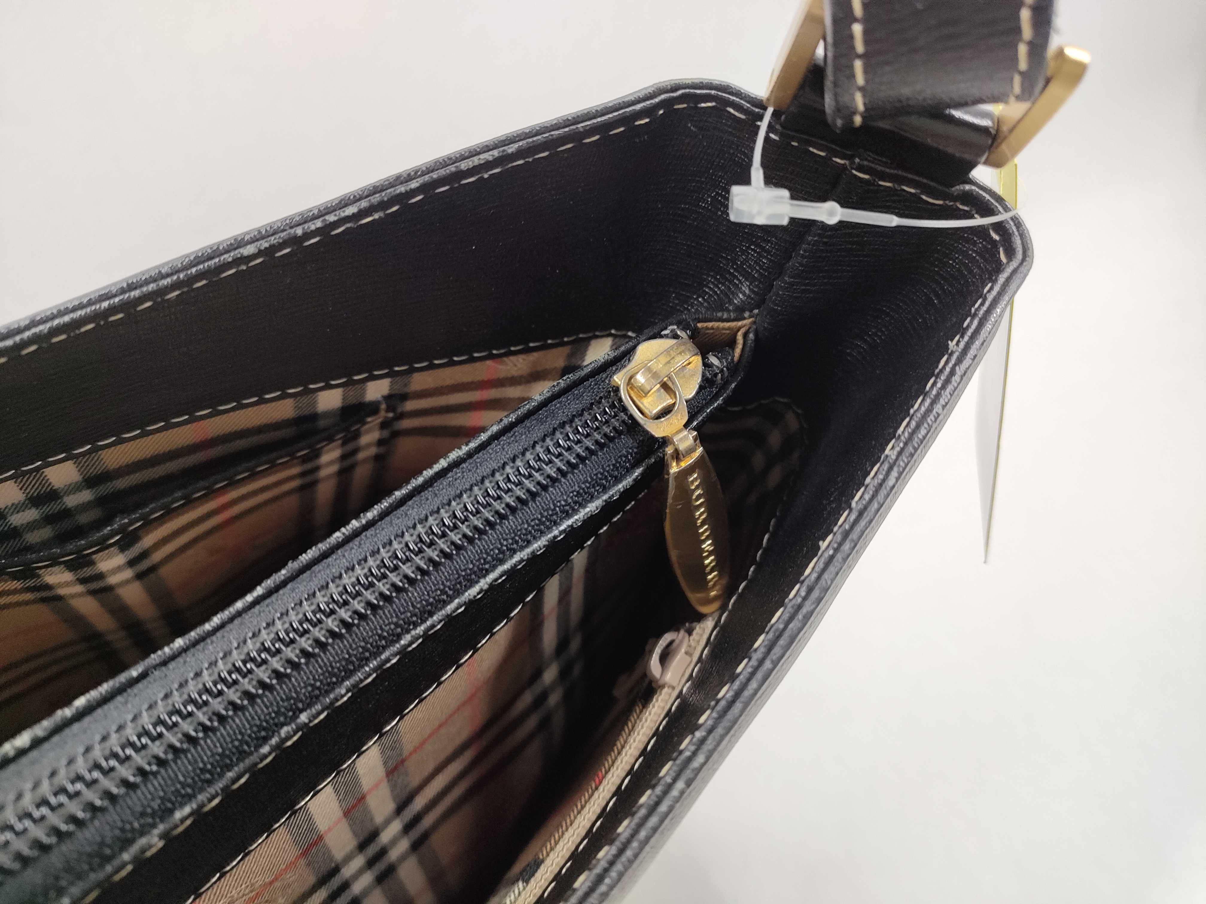 Leather Handbag Nova Check Black Shoulder Bag — view 6