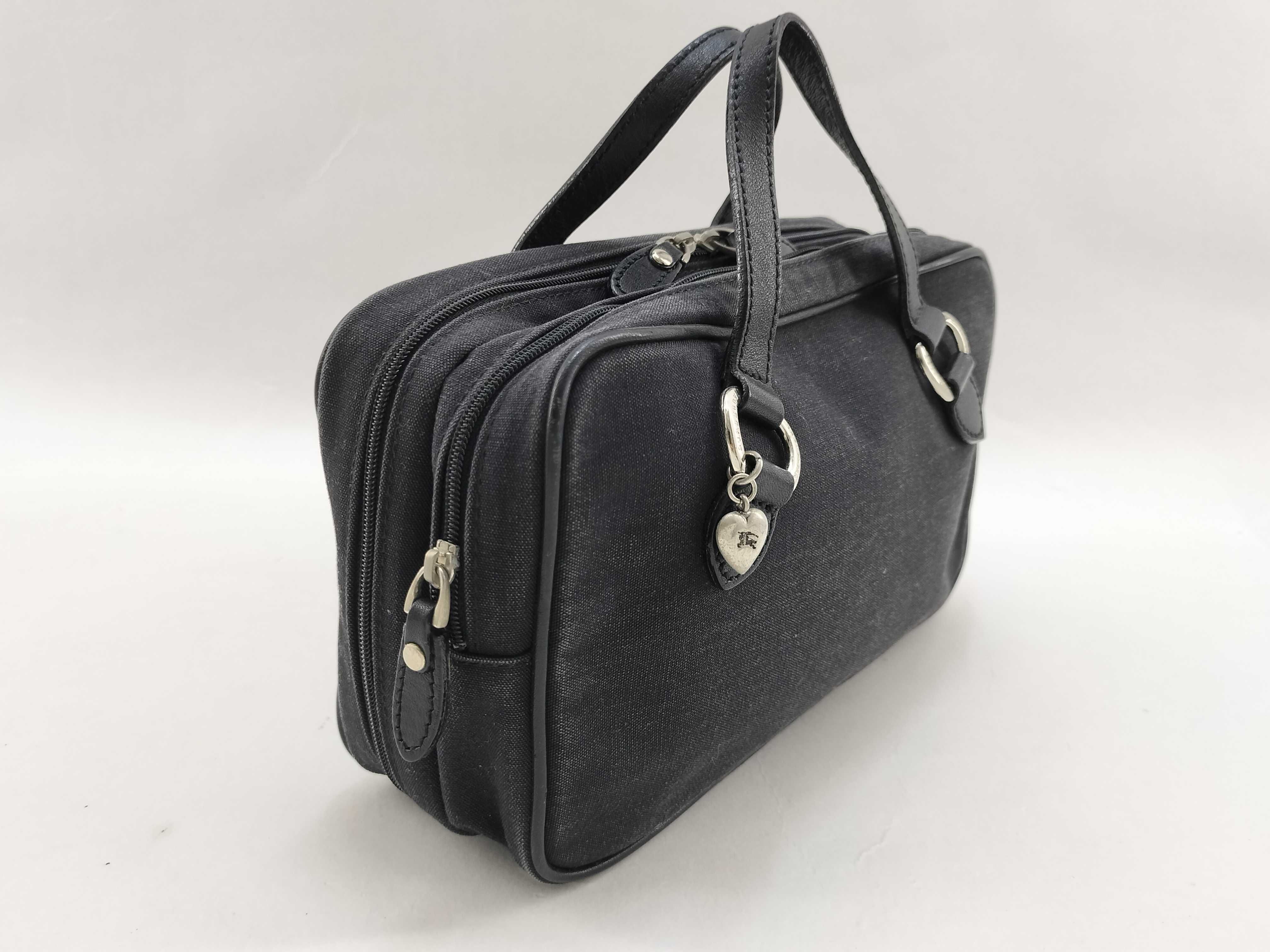 Blue Label Burberry Bag Horse Logo Heart Charm Handbag — view 3