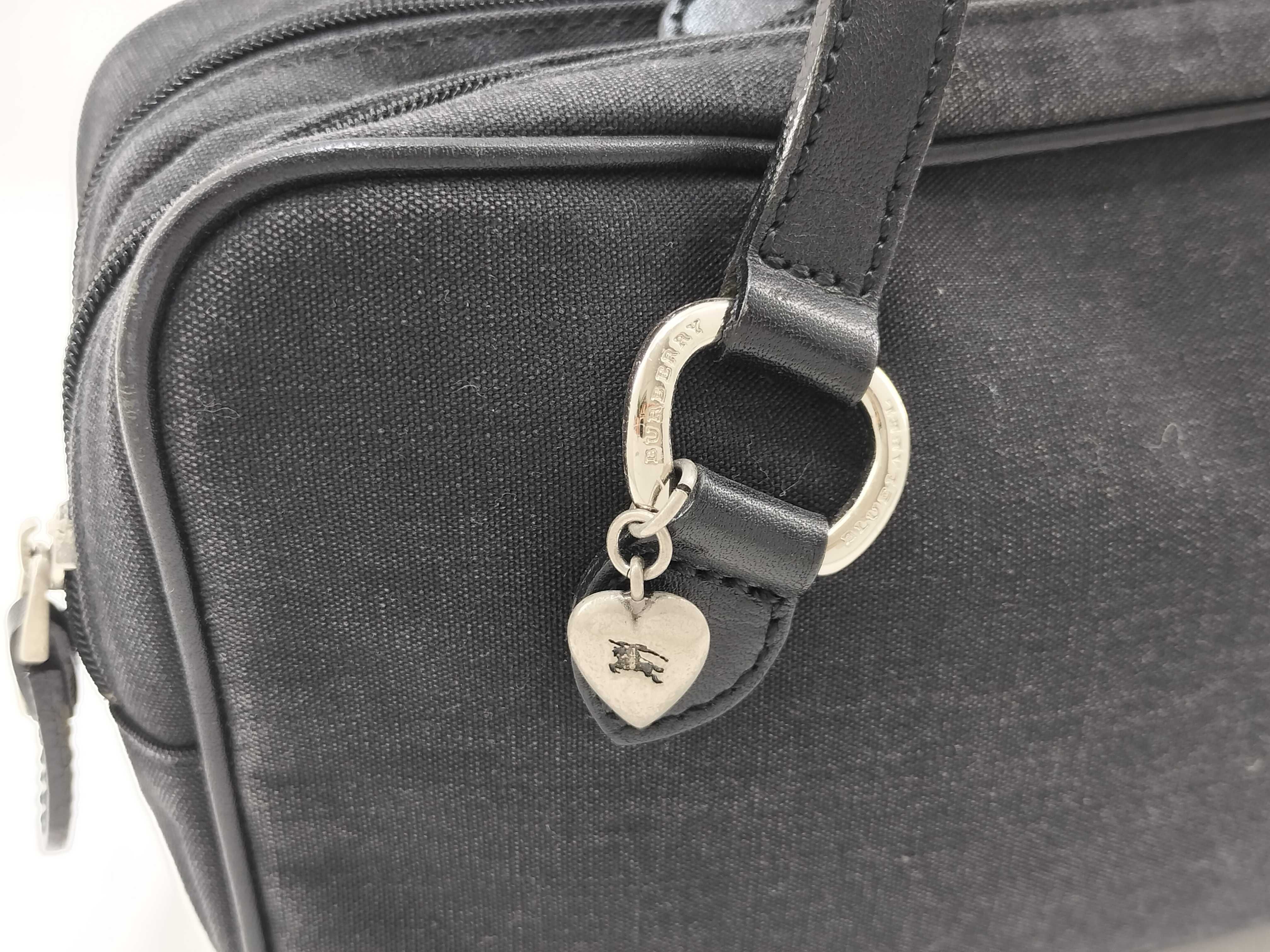 Blue Label Burberry Bag Horse Logo Heart Charm Handbag — view 4